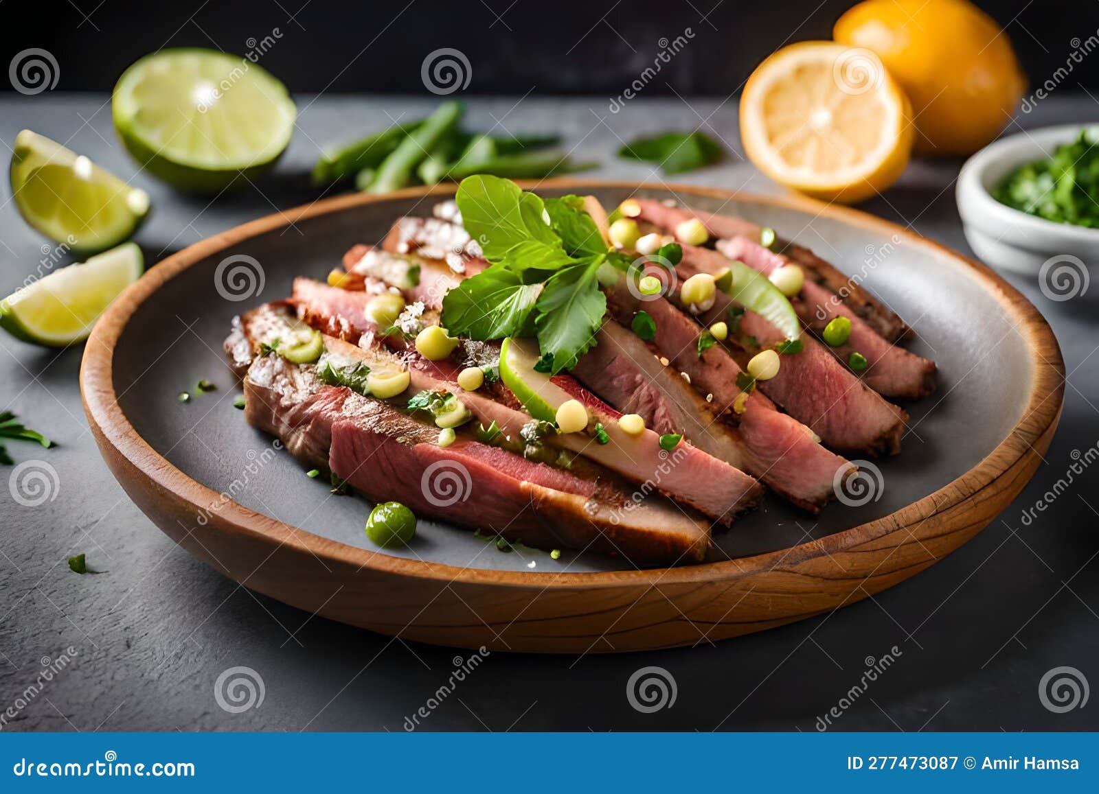 Delicious and Savory Tequila Lime Flank Steak Stock Illustration