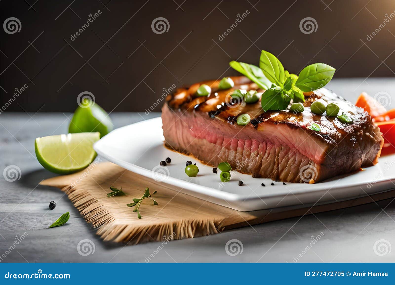Delicious and Savory Tequila Lime Flank Steak Stock Illustration