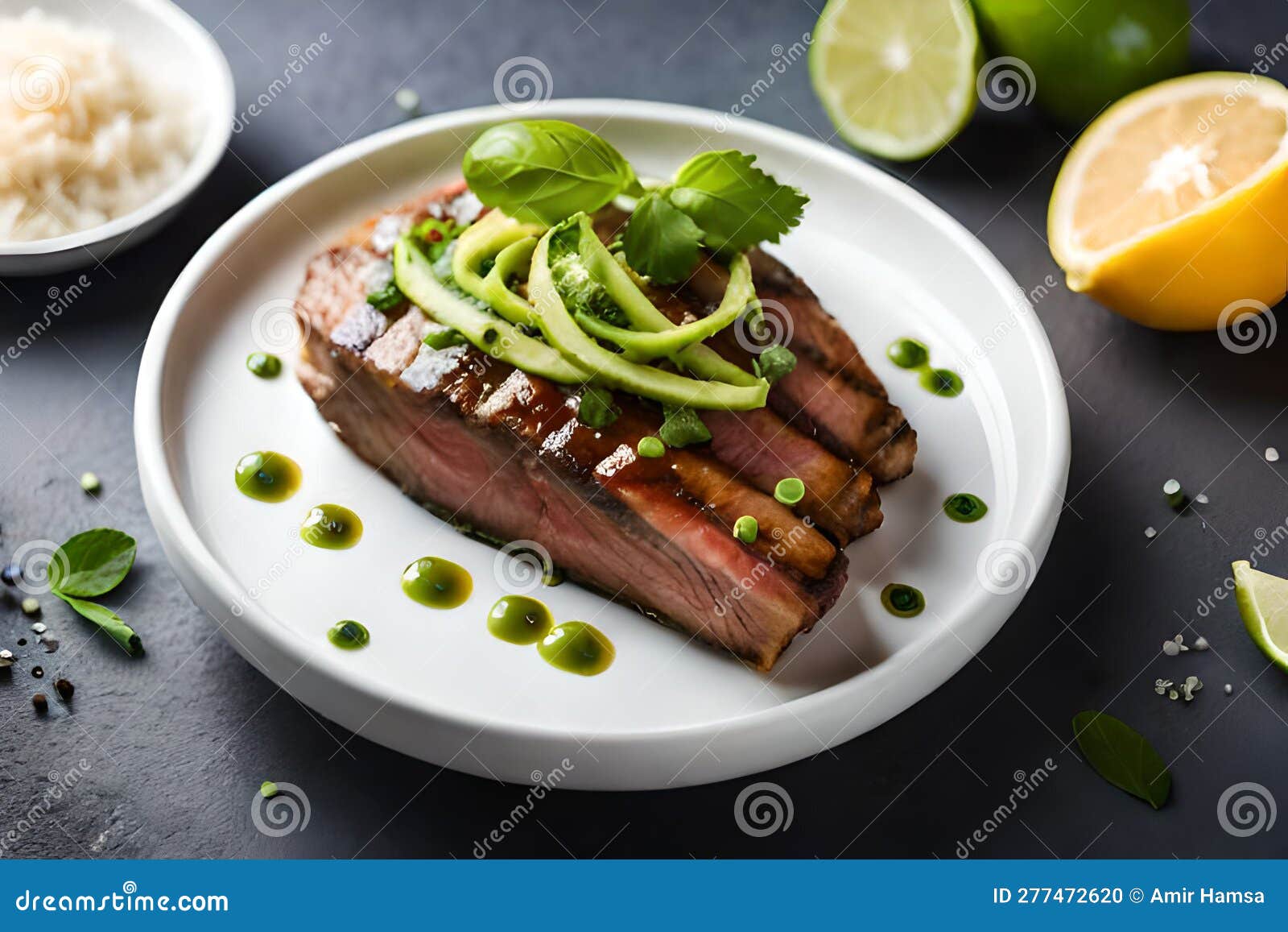 Delicious and Savory Tequila Lime Flank Steak Stock Illustration