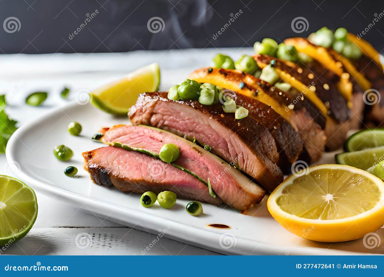Delicious and Savory Tequila Lime Flank Steak Stock Illustration