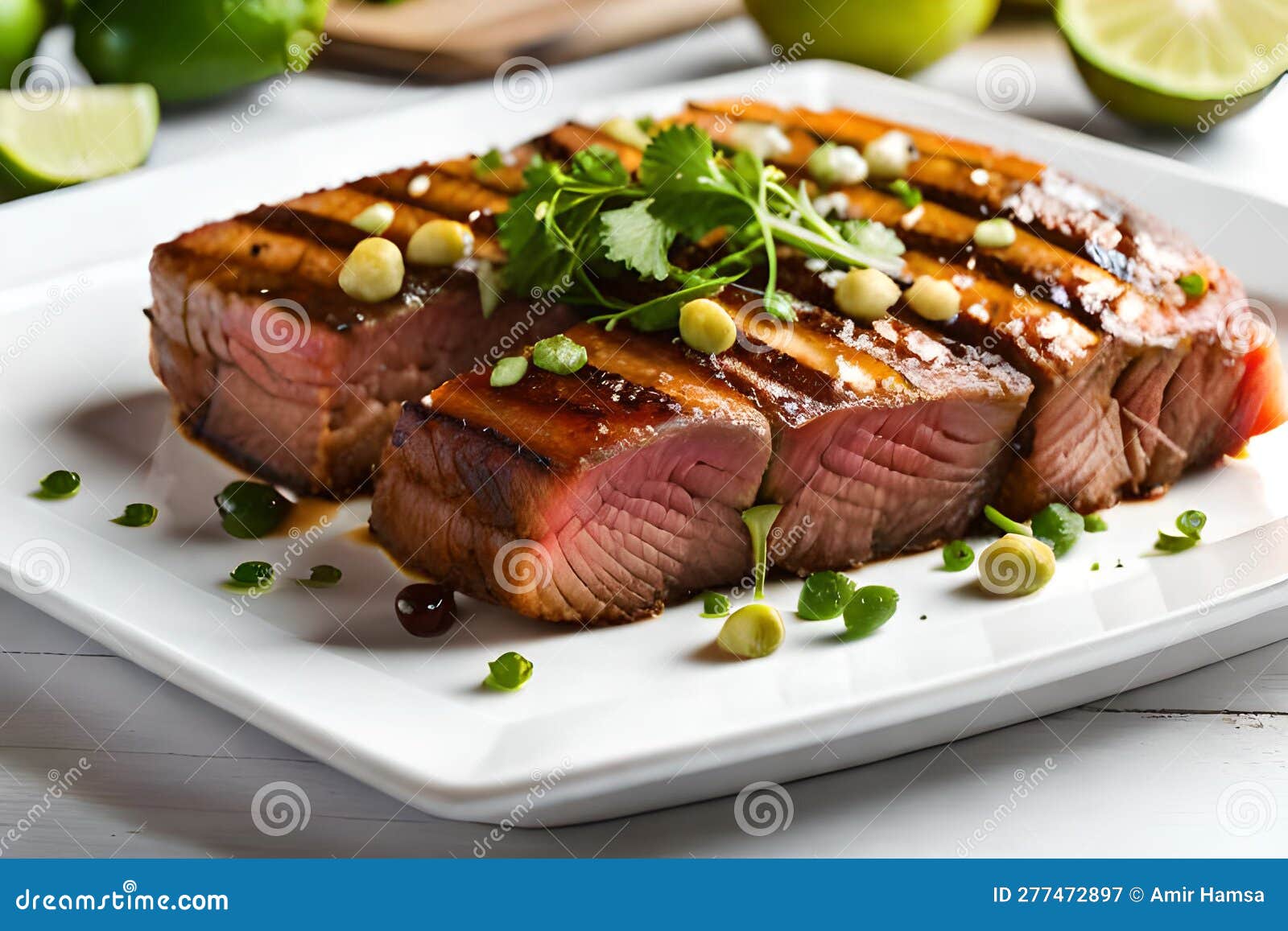 Delicious and Savory Tequila Lime Flank Steak Stock Illustration