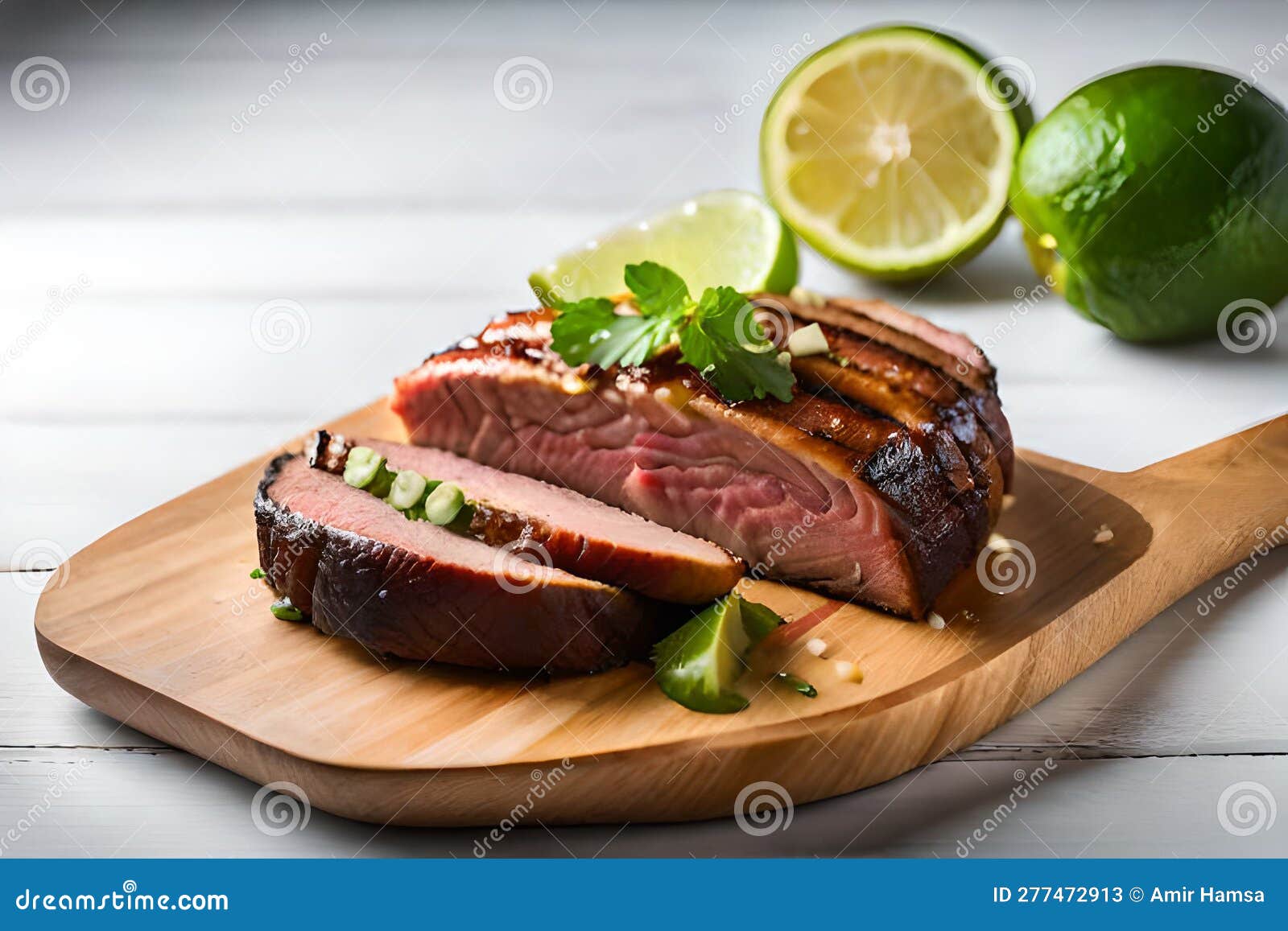 Delicious and Savory Tequila Lime Flank Steak Stock Illustration