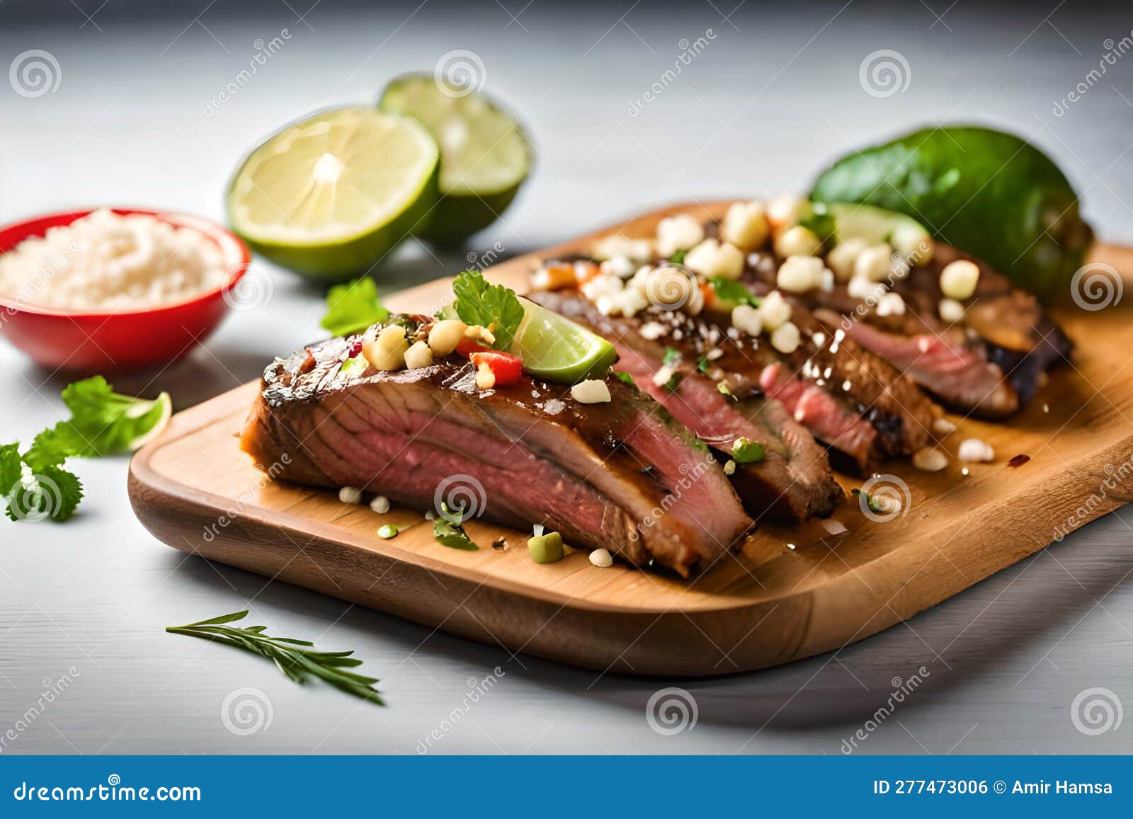 Delicious and Savory Tequila Lime Flank Steak Stock Illustration