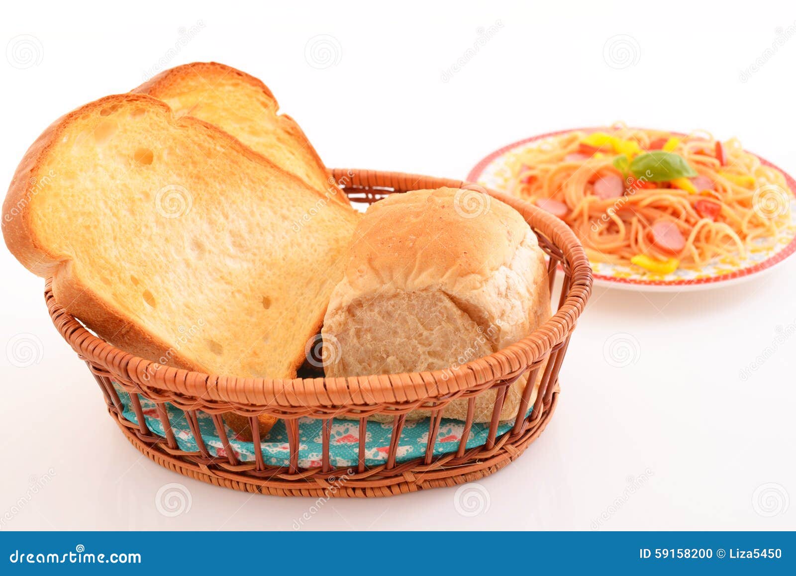 Delicious spaghetti stock photo. Image of meat, bread - 59158200