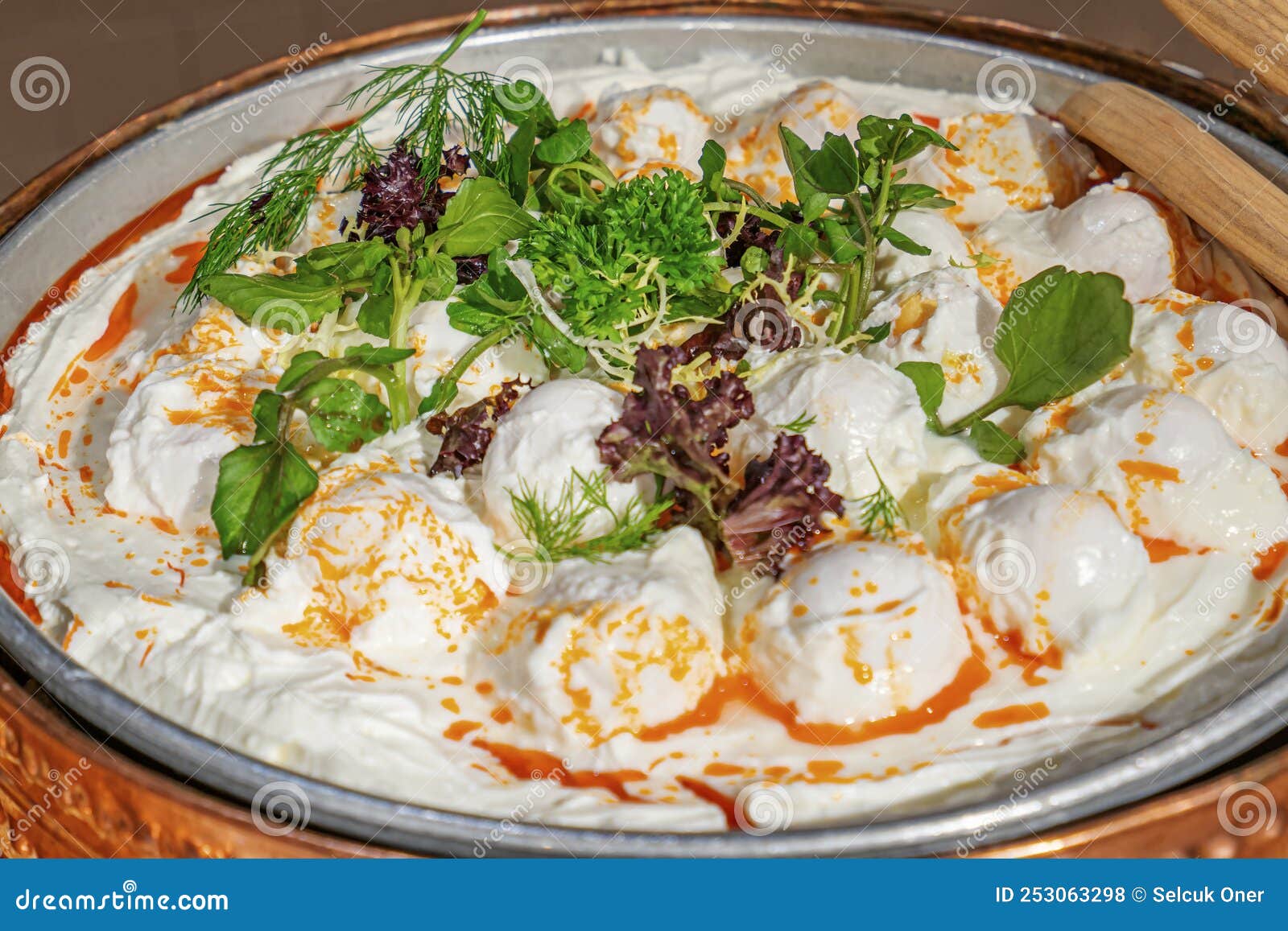 delicious specail poached eggs with yoghurt Ãâ¡ÃÂ±lbÃÂ±r