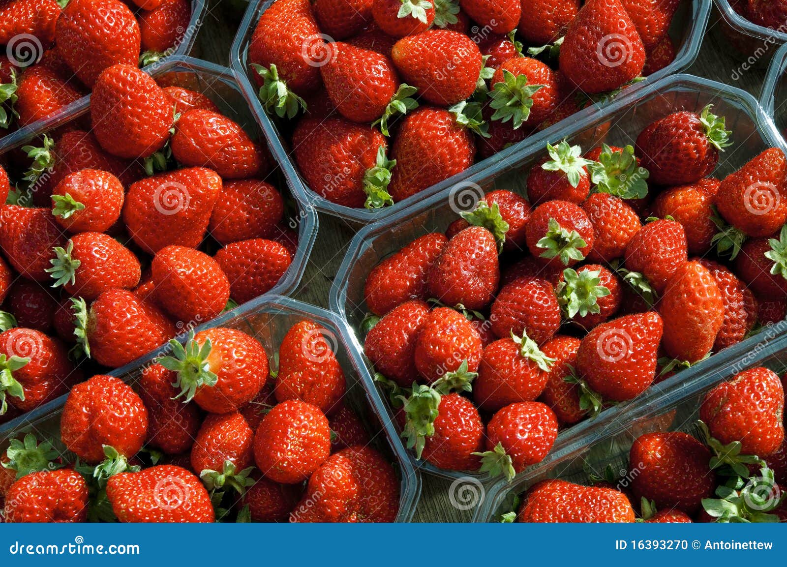 Delicious Strawberries In Plastic Containers Stock Photo Image of