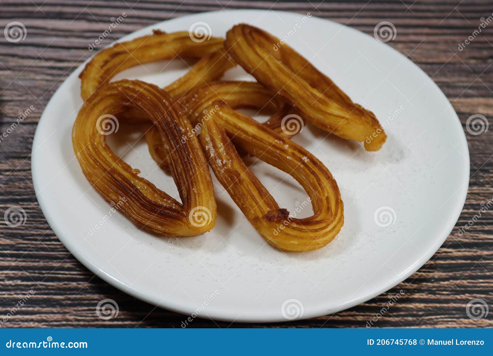 delicious typical spanish breakfast composed of flour oil salt fried