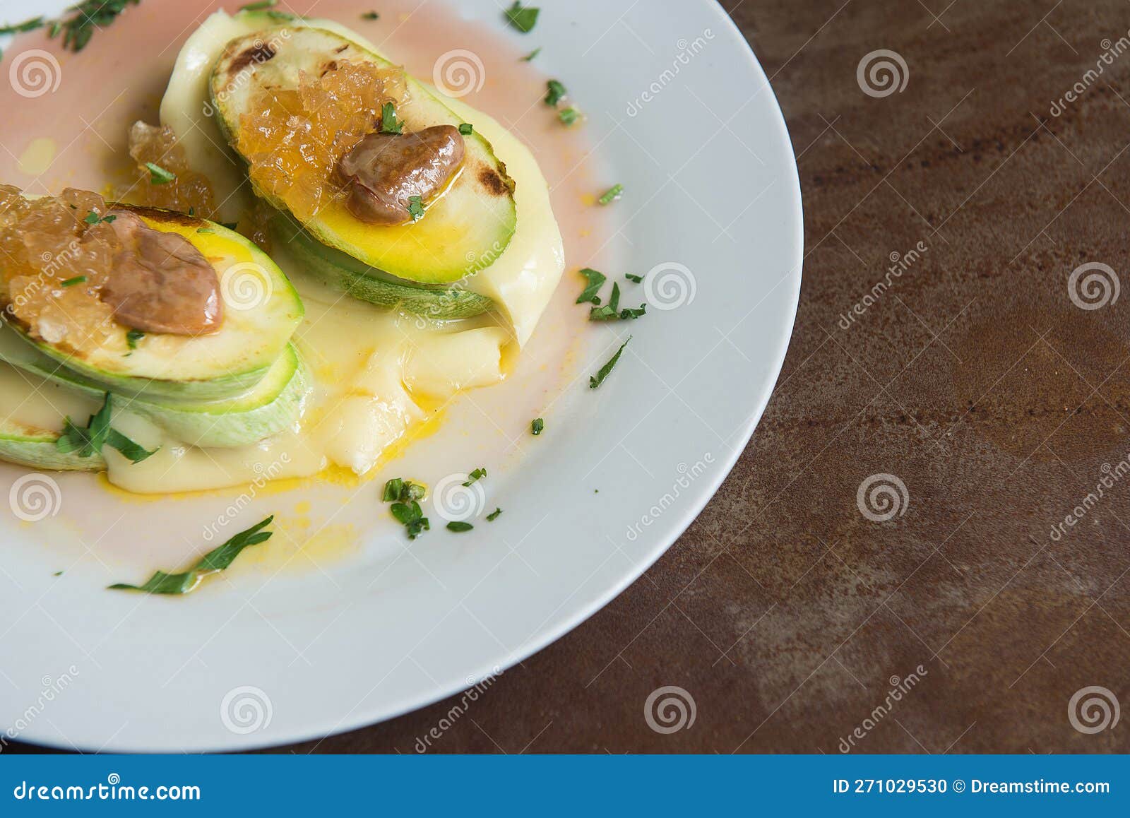 Delicious Vegetarian Dish Based on Courgettes Stock Photo Image of dinner, curry 271029530