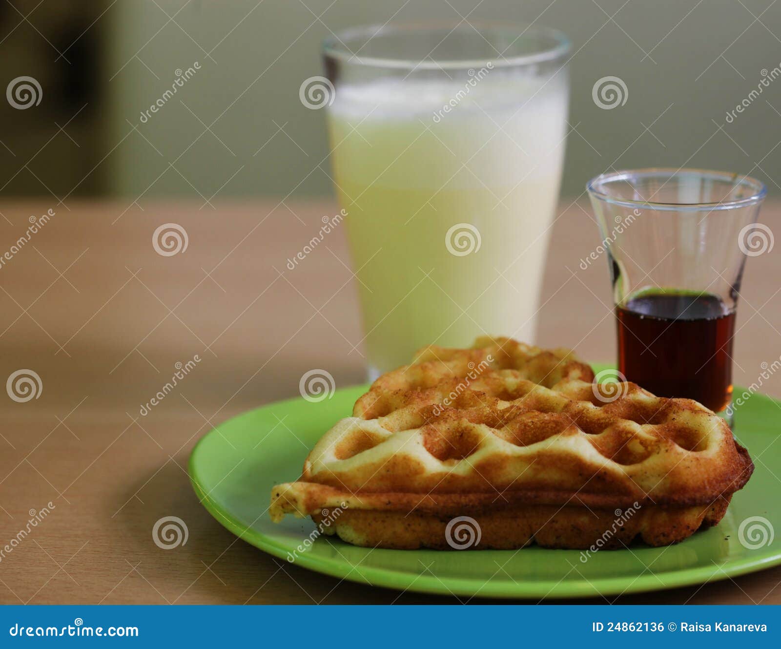 Delicious waffle with milk stock photo. Image of cooking 24862136