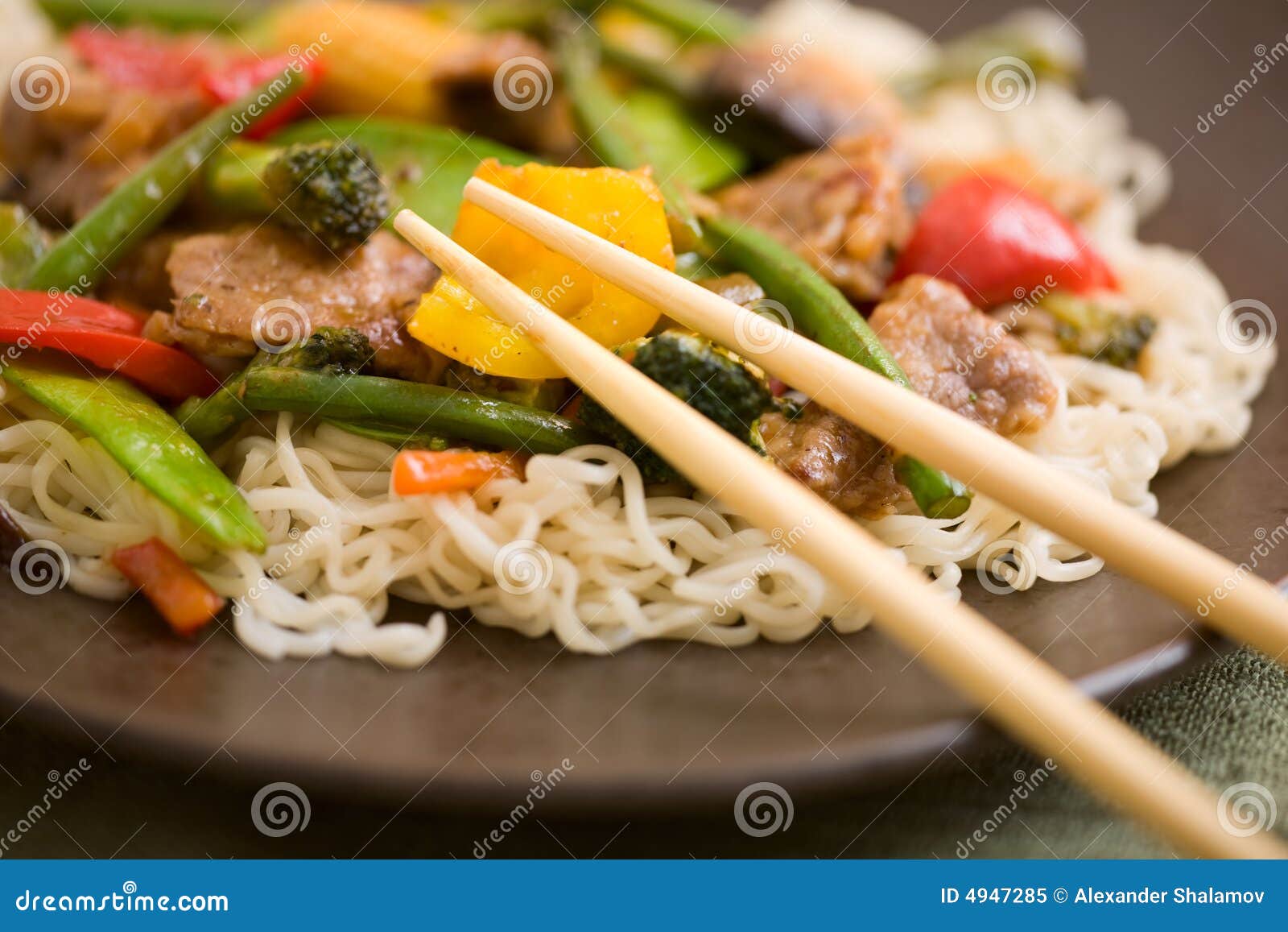Delicious wok stock image. Image of mushrooms, dish, meal 4947285