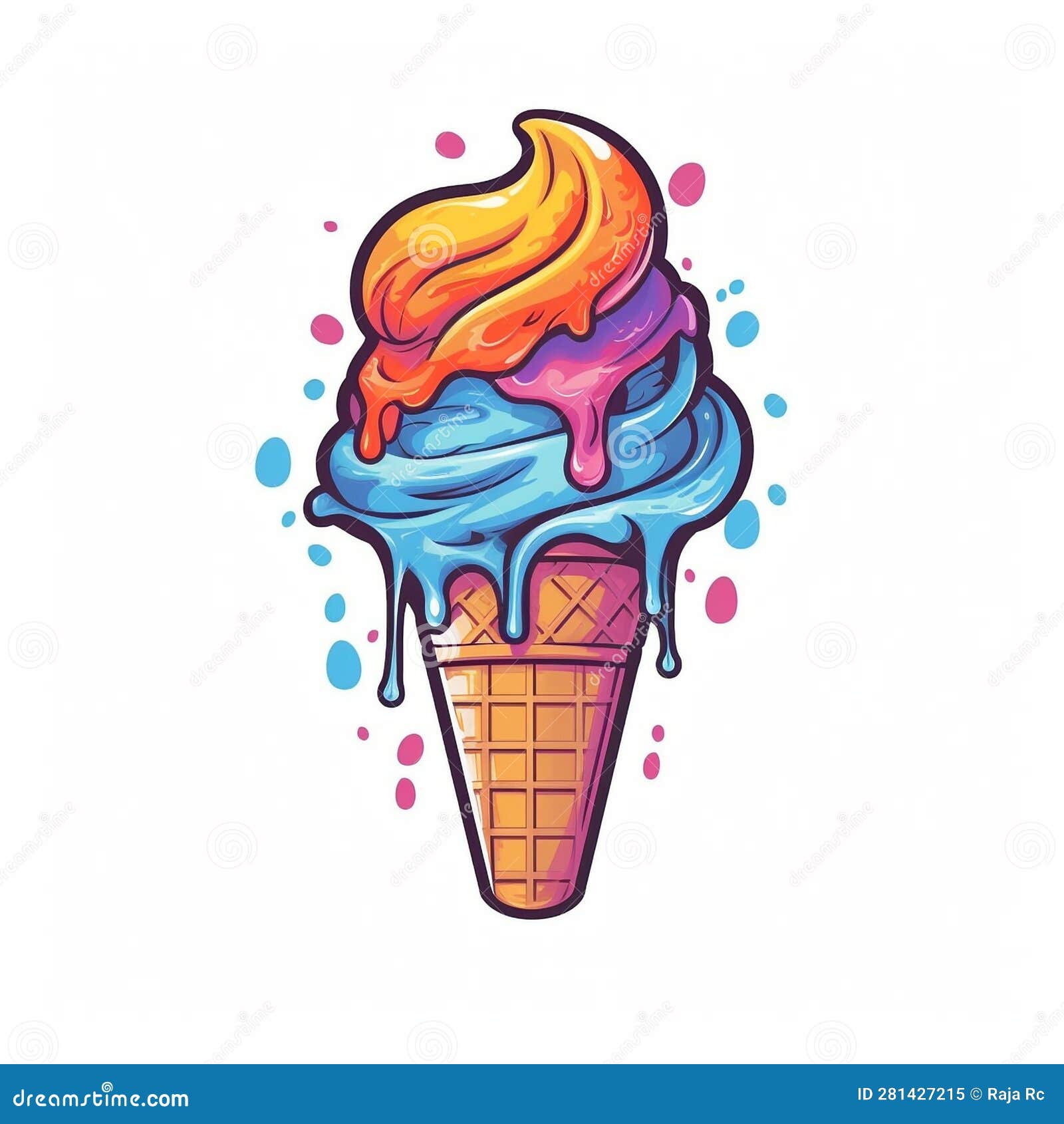 Download Ice Cream, Sundae Cone, Cartoon Ice Cream. Royalty-Free