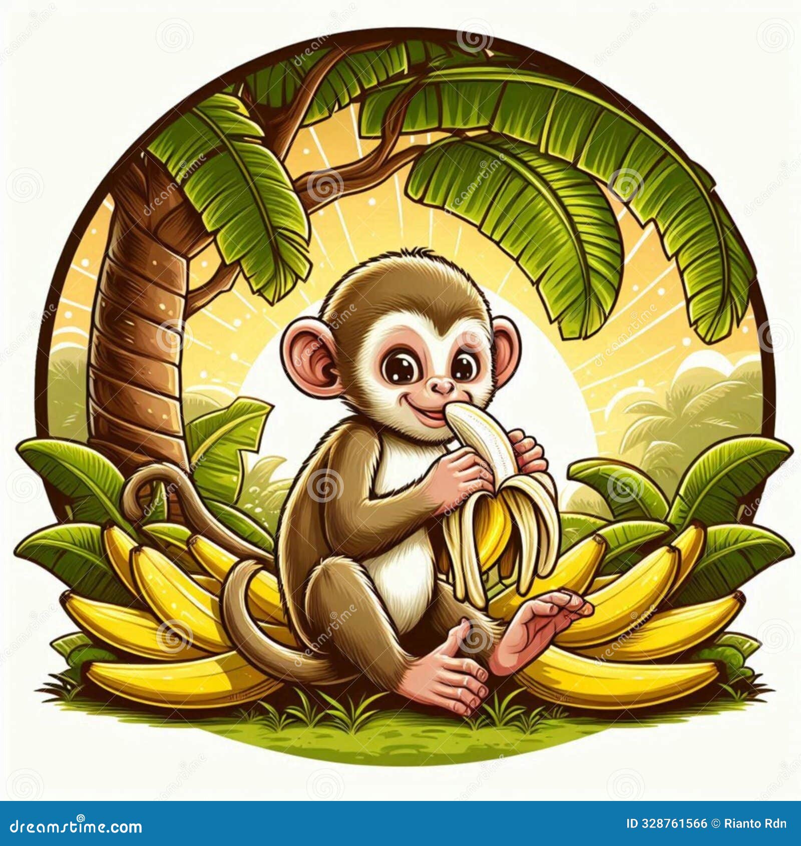 jungle delight: monkey and banana tree