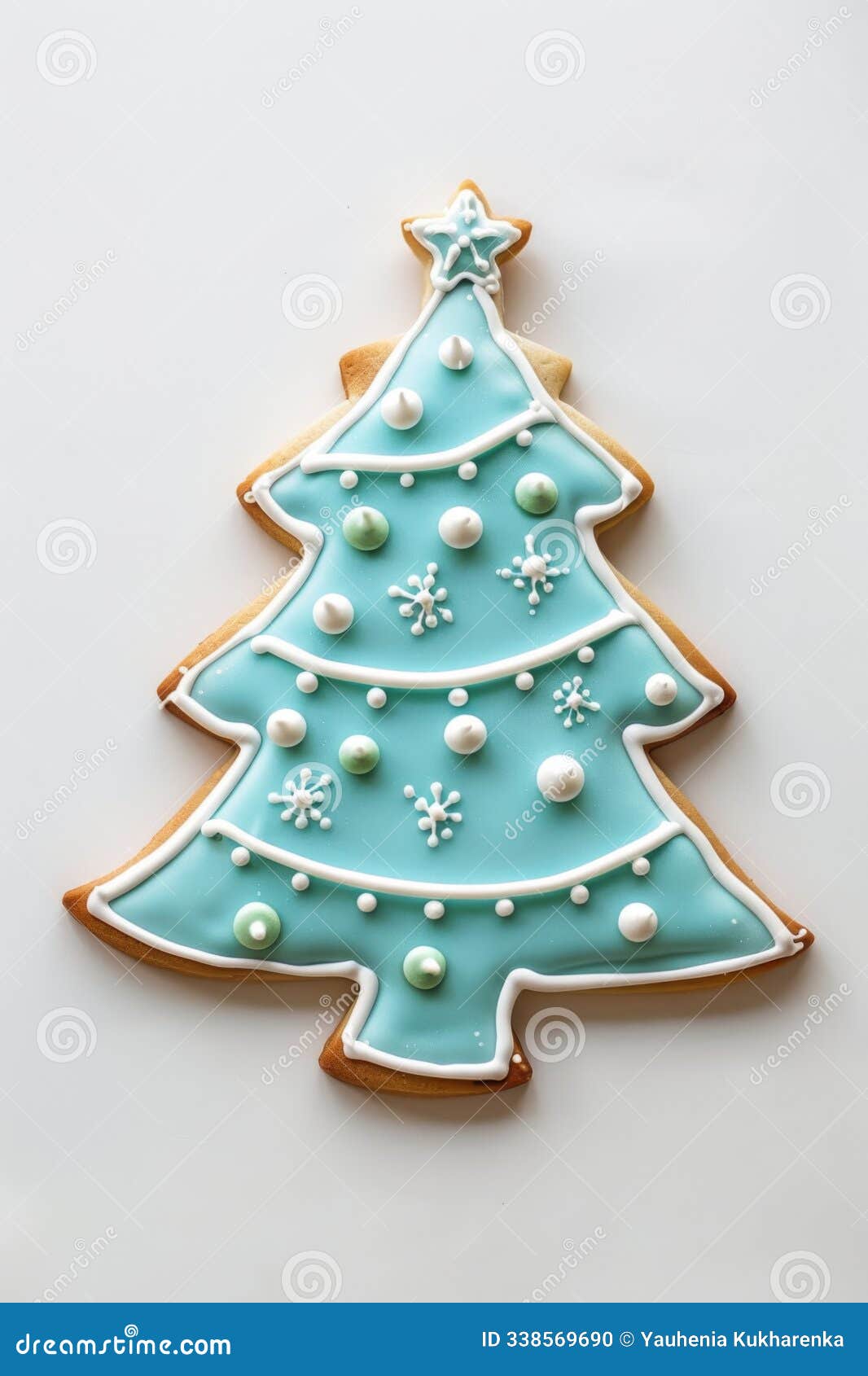 close-up of decorated christmas cookie