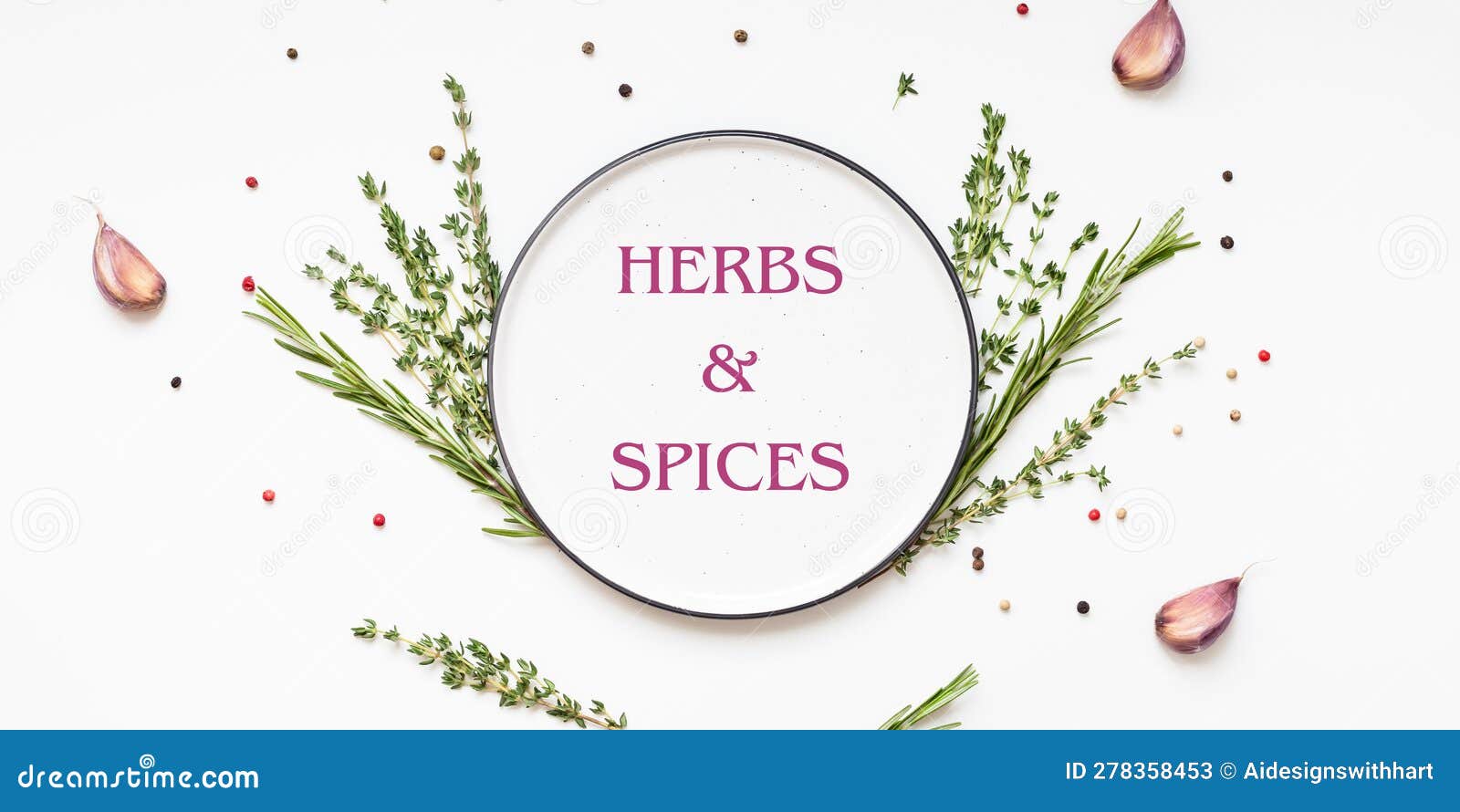 herbs and spice greenery banner