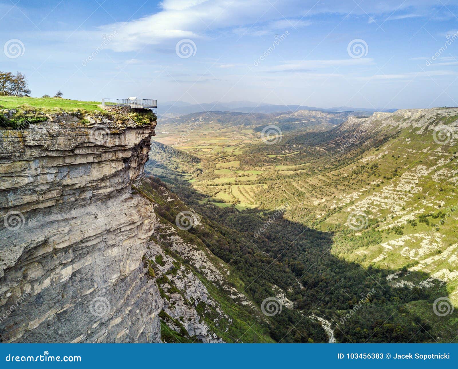 delika canyon with river nervion, alava, spain