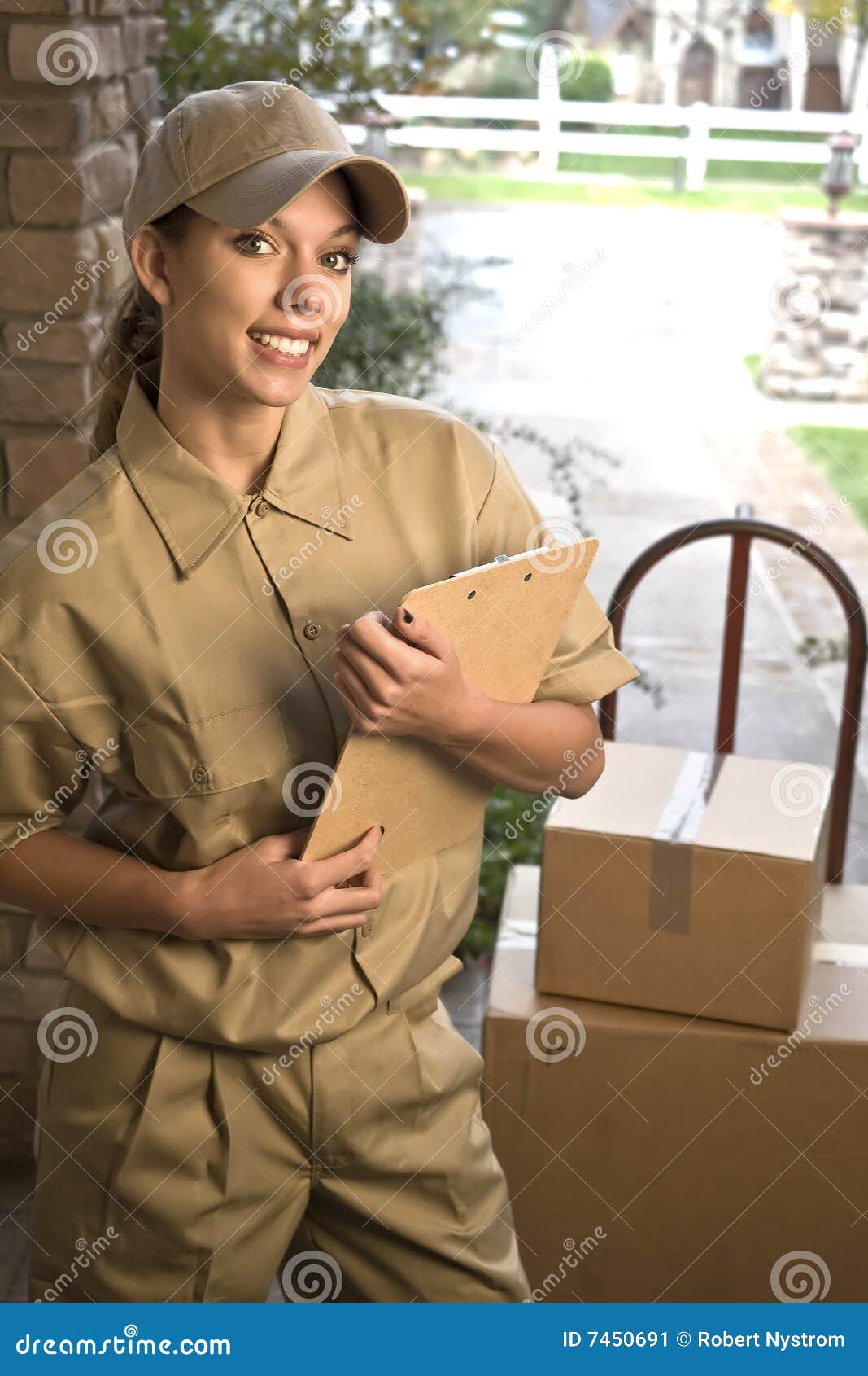 delivering package