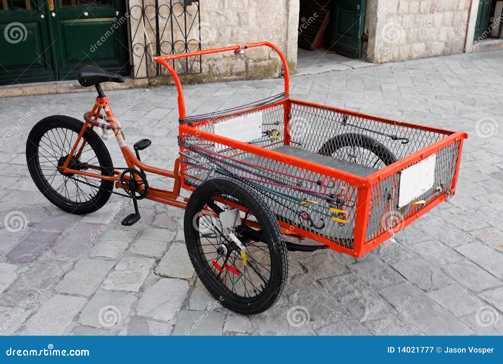 Delivery Bike stock image. Image of orange, bike, seat 14021777