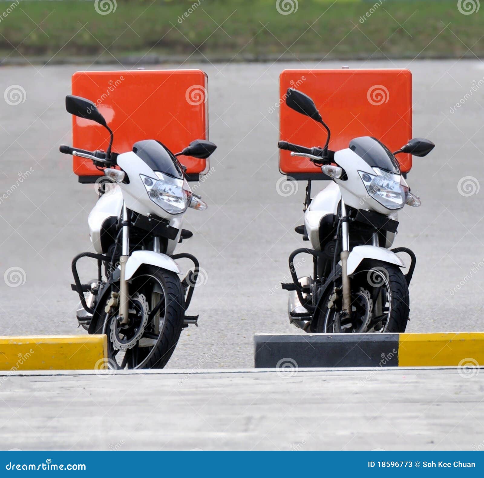 Delivery Bikes stock image. Image of orange 18596773