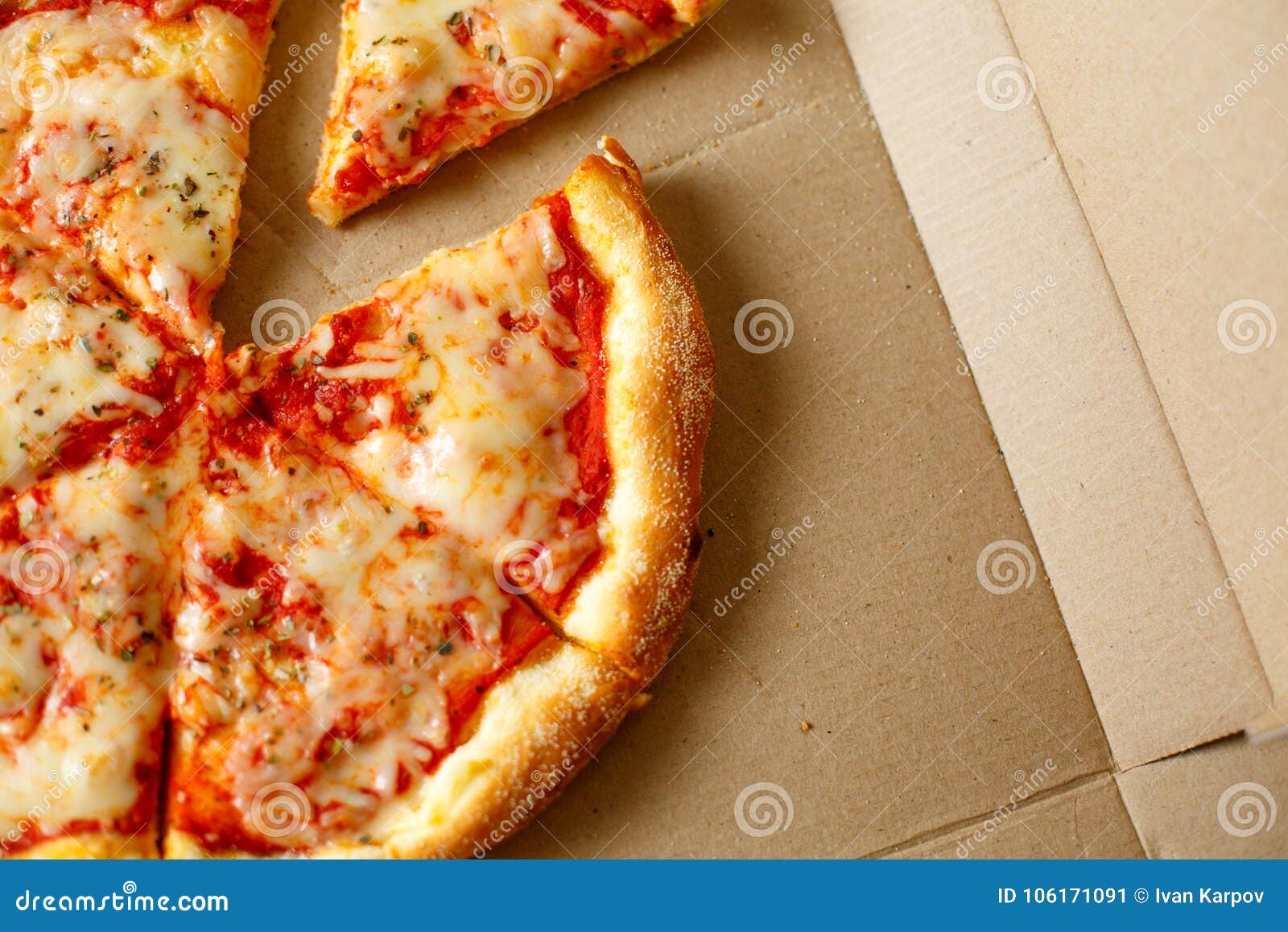 Delivery Box with Delicious Pizza Stock Image Image of package