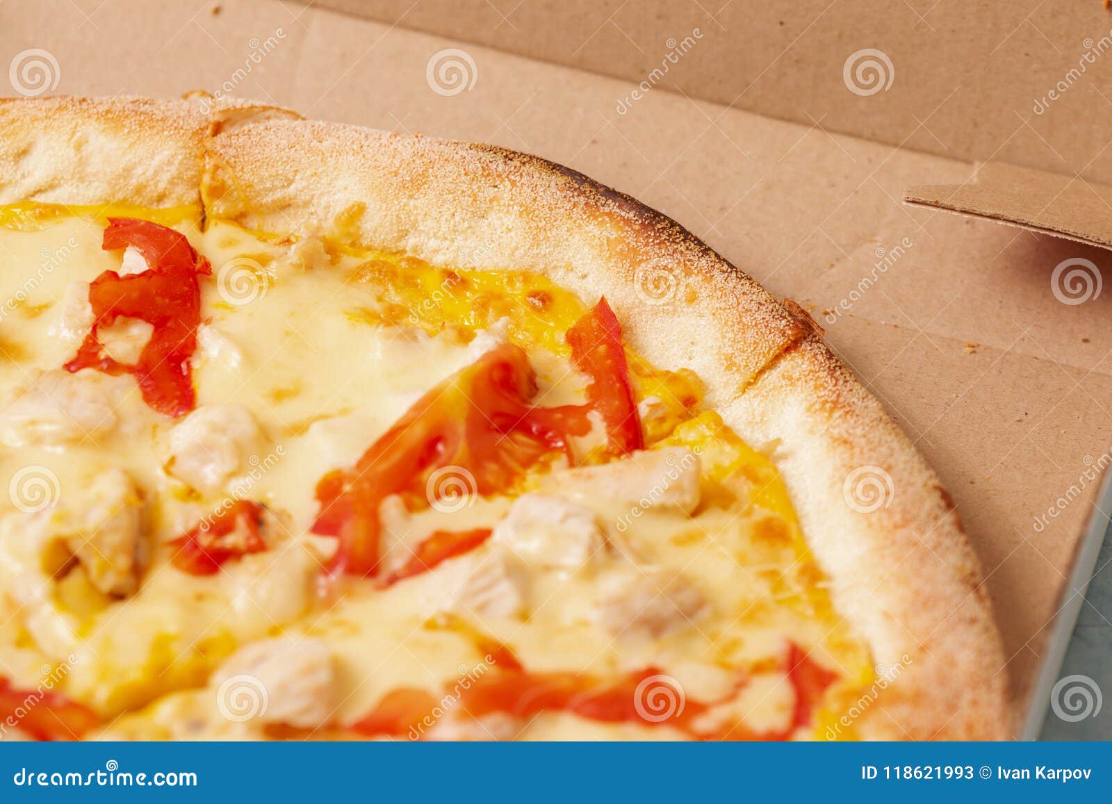Delivery Box with Delicious Pizza Stock Image Image of cooking, fast