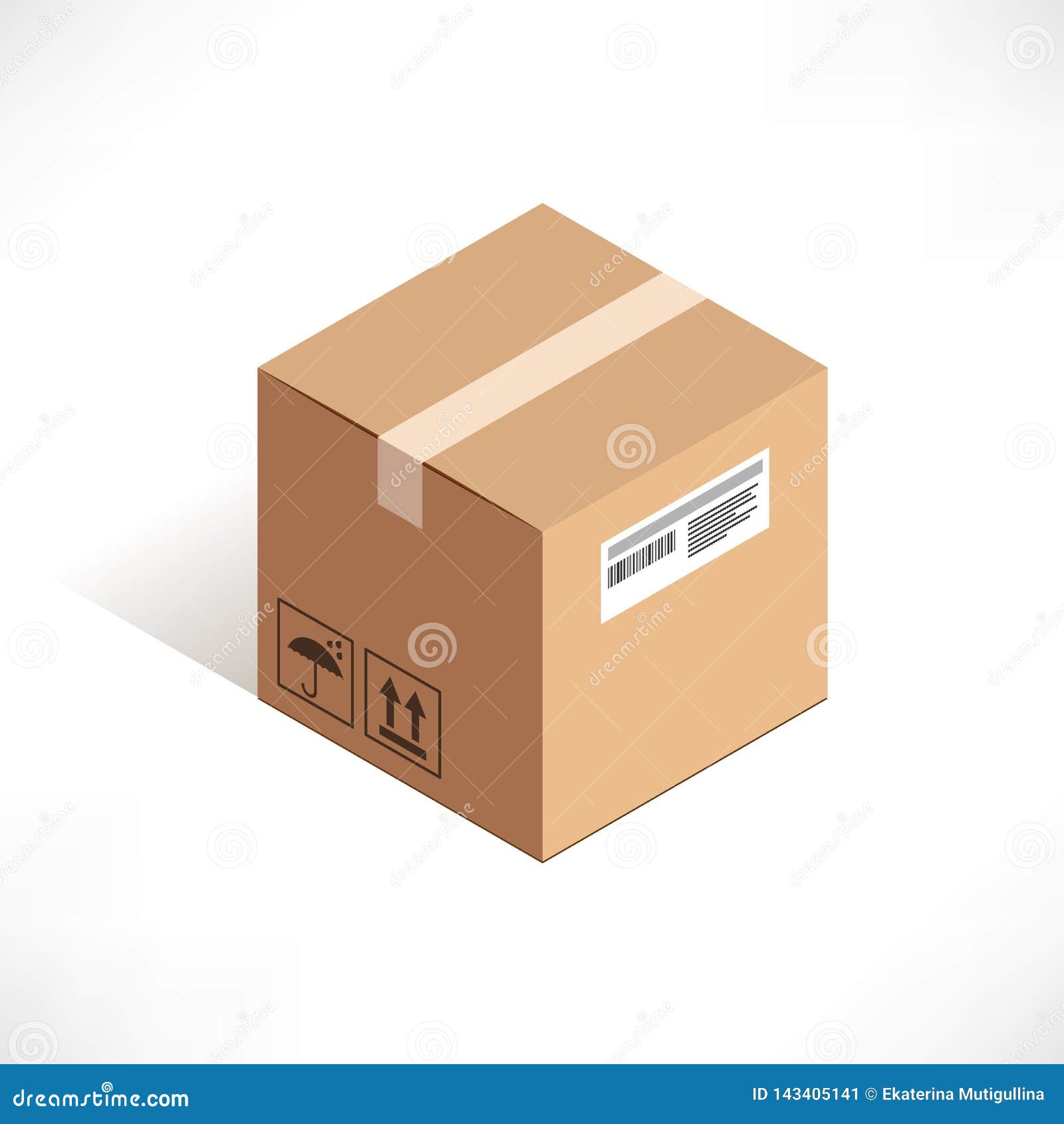 Delivery Box Isometric Icon Stock Vector - Illustration of emblem, icon:  143405141