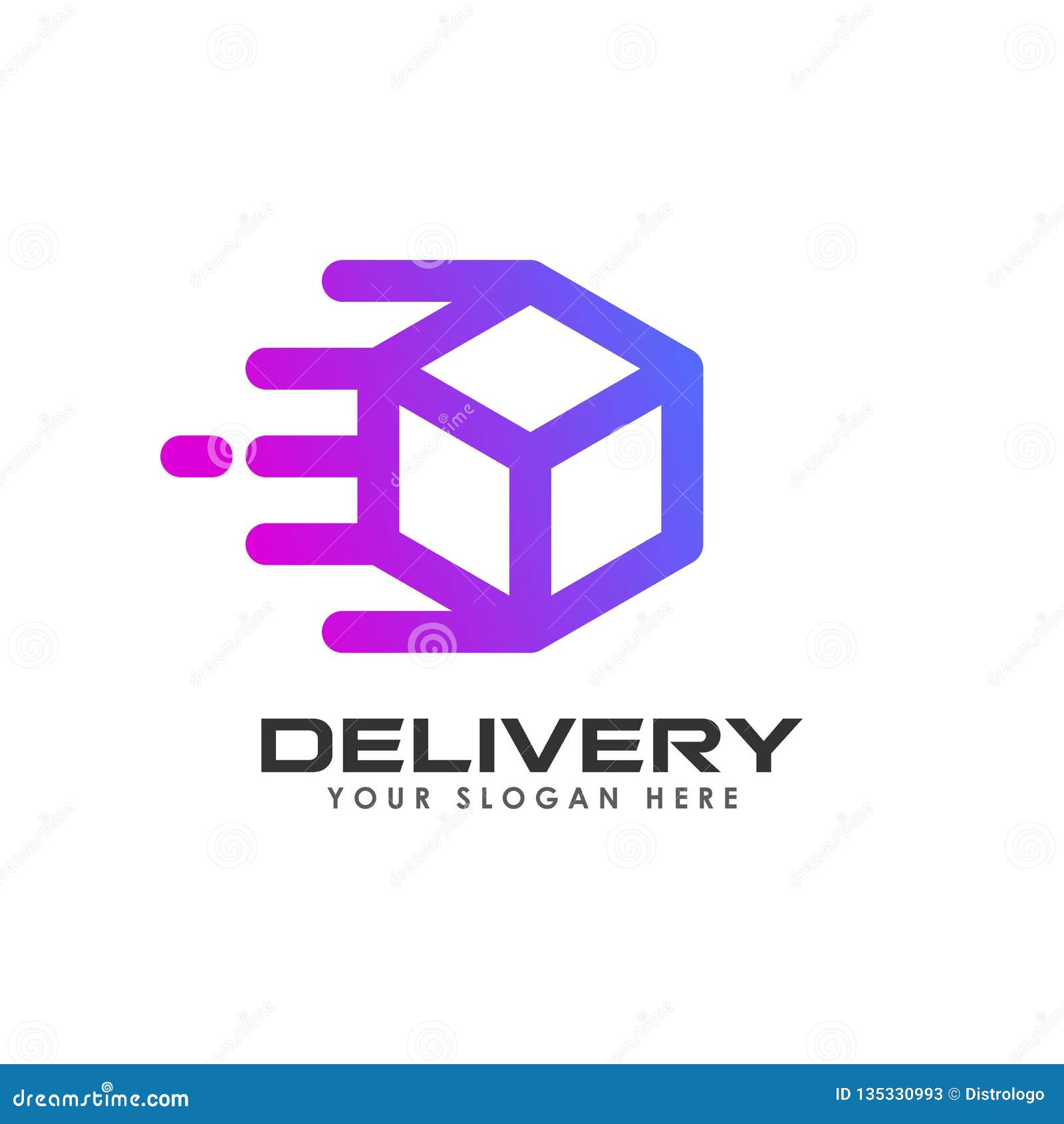 Delivery Box Logo Design. Courier Logo Design Template Stock Vector Illustration of logo