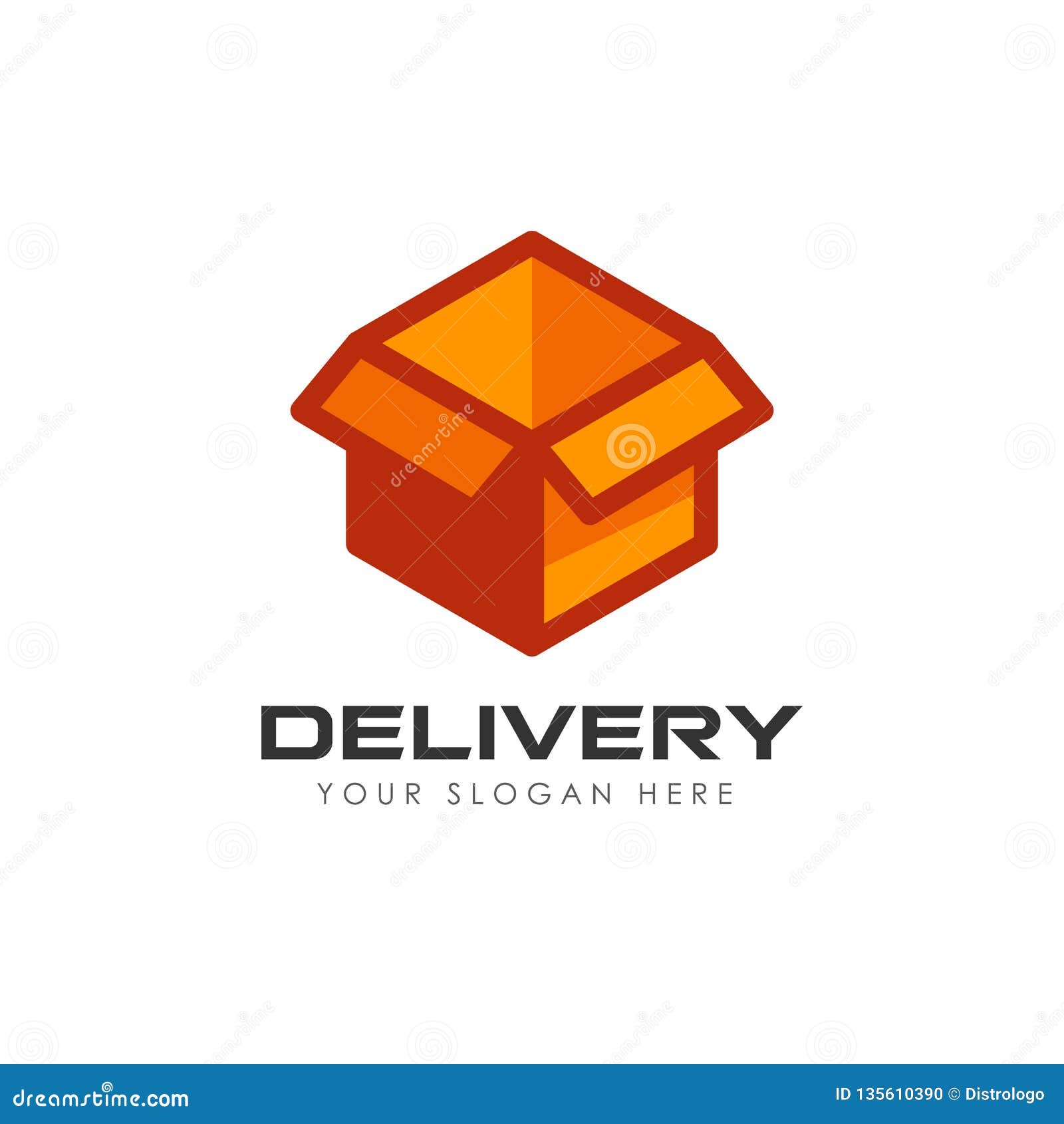 Delivery Box Logo Design. Courier Logo Design Template Stock Vector Illustration of creative