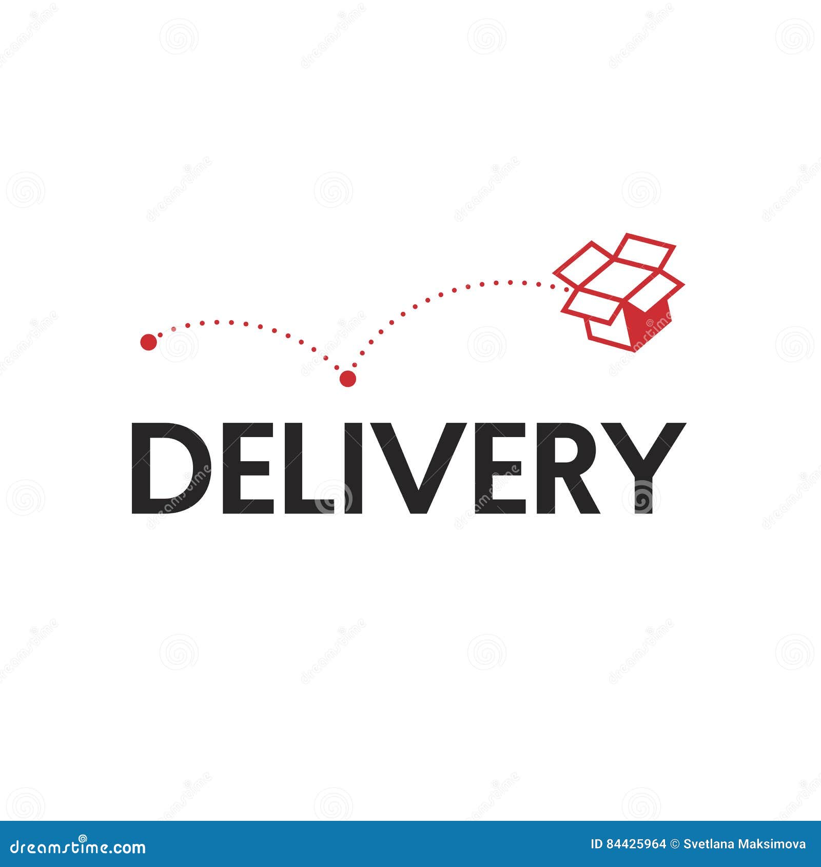 A delivery of box stock illustration. Illustration of brand 84425964