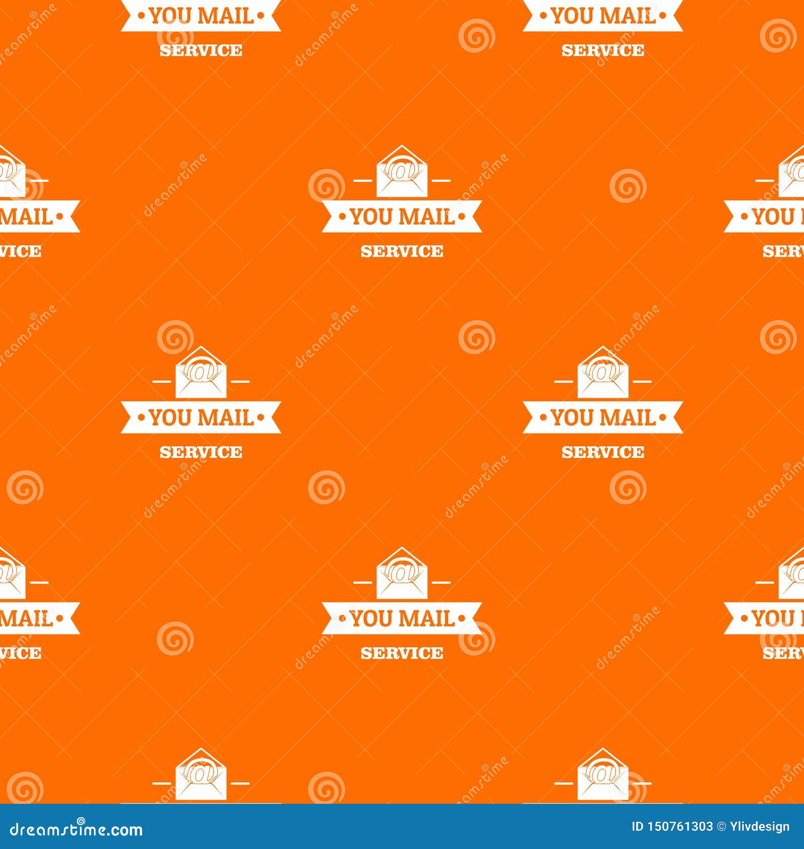 Delivery Business Pattern Vector Orange Stock Vector Illustration of