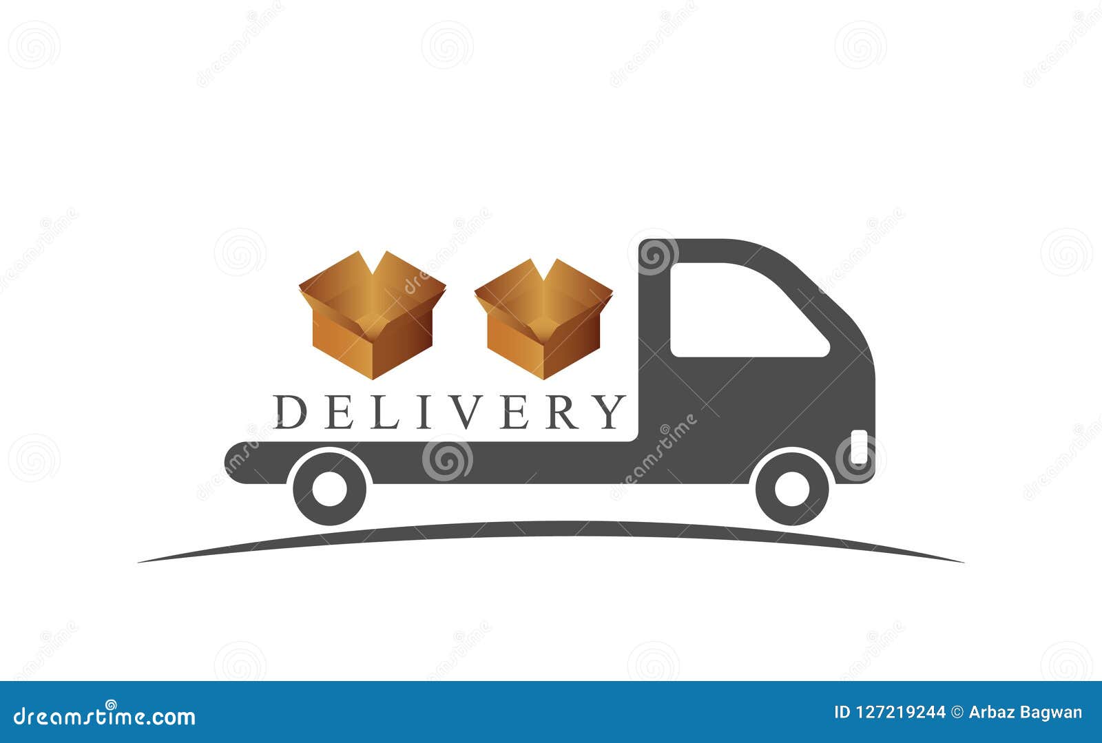 Delivery car stock vector. Illustration of design, background - 127219244