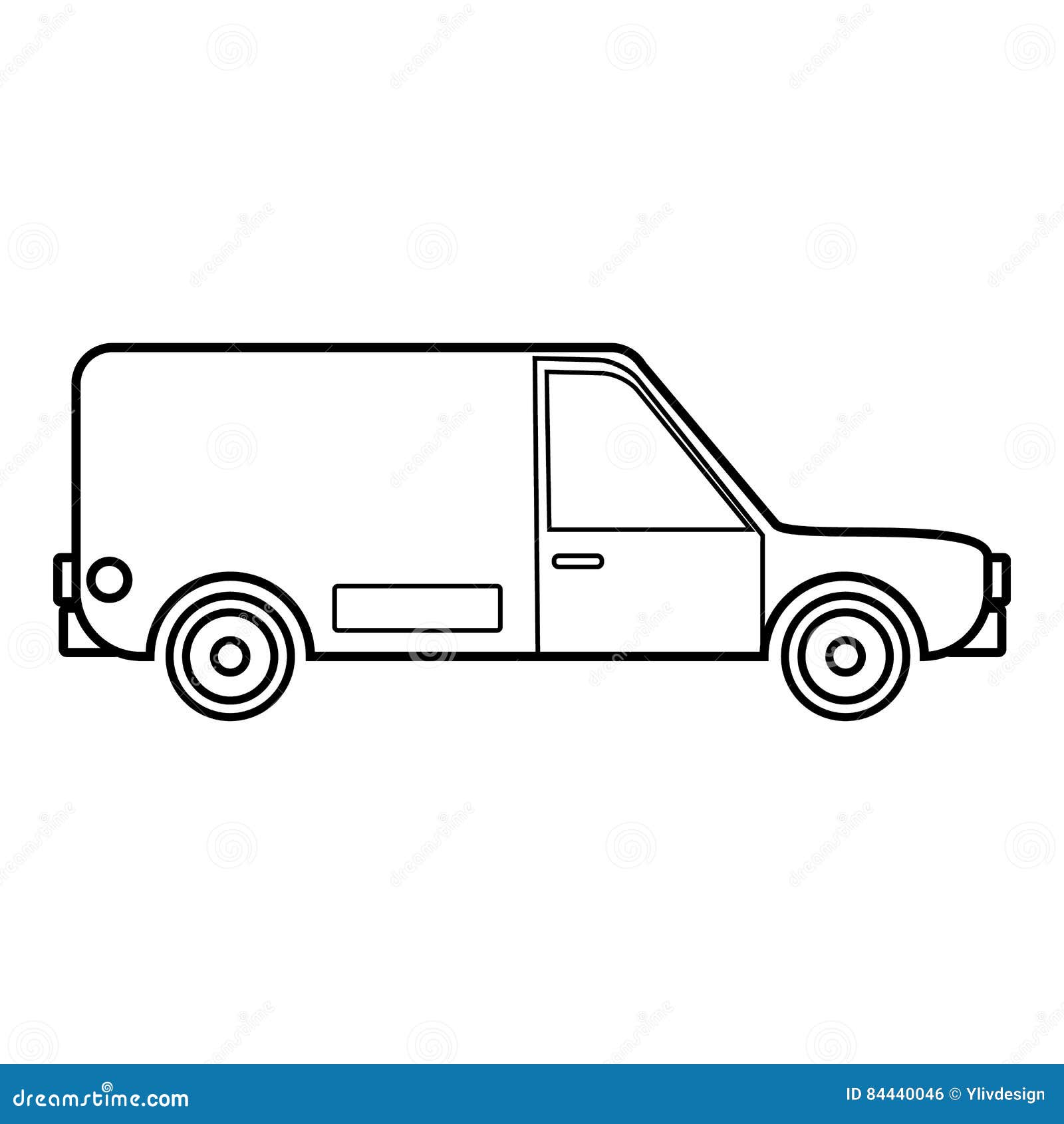 Delivery Car Icon, Outline Style Stock Vector - Illustration of retail ...
