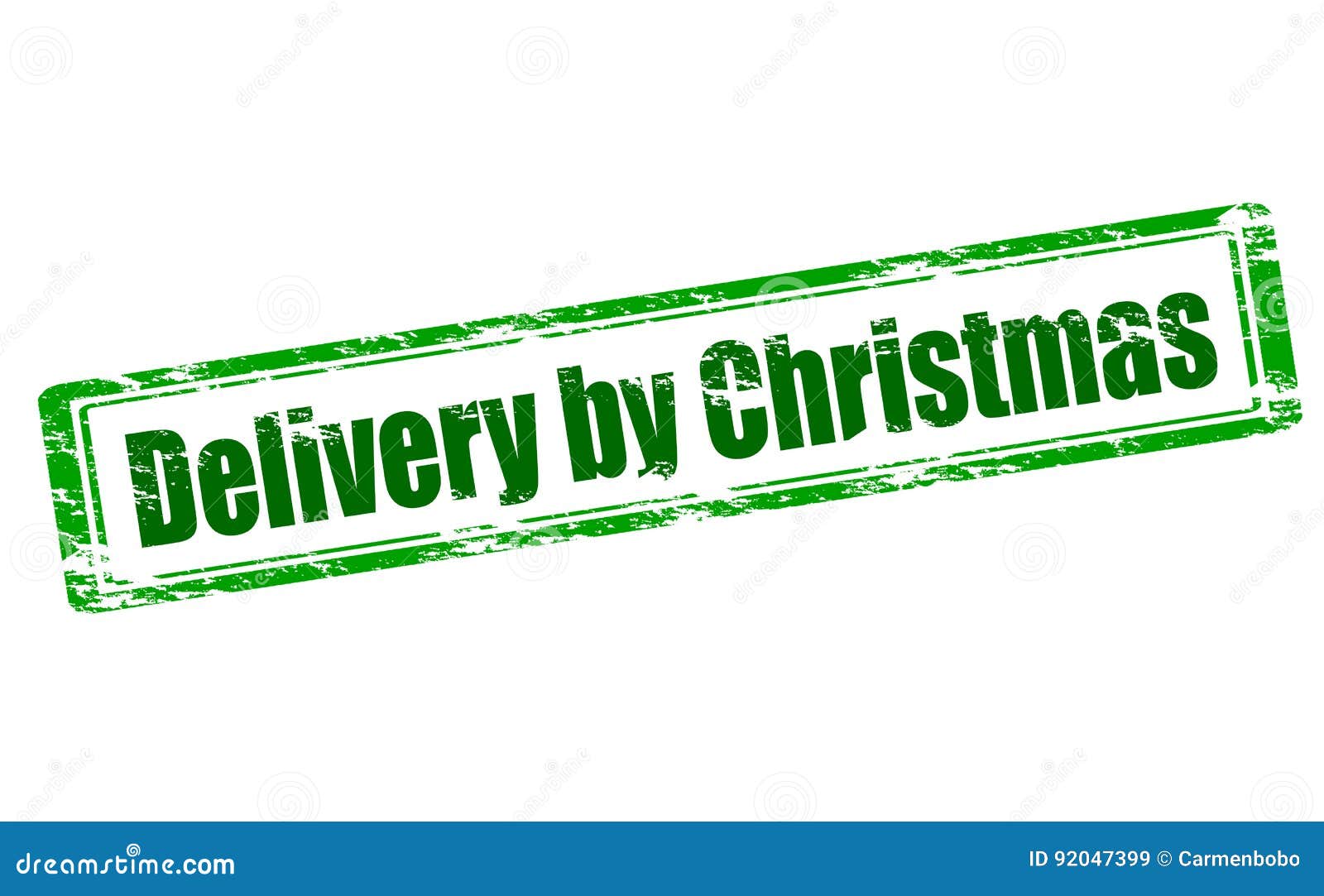 Delivery by Christmas stock illustration. Illustration of grungy 92047399
