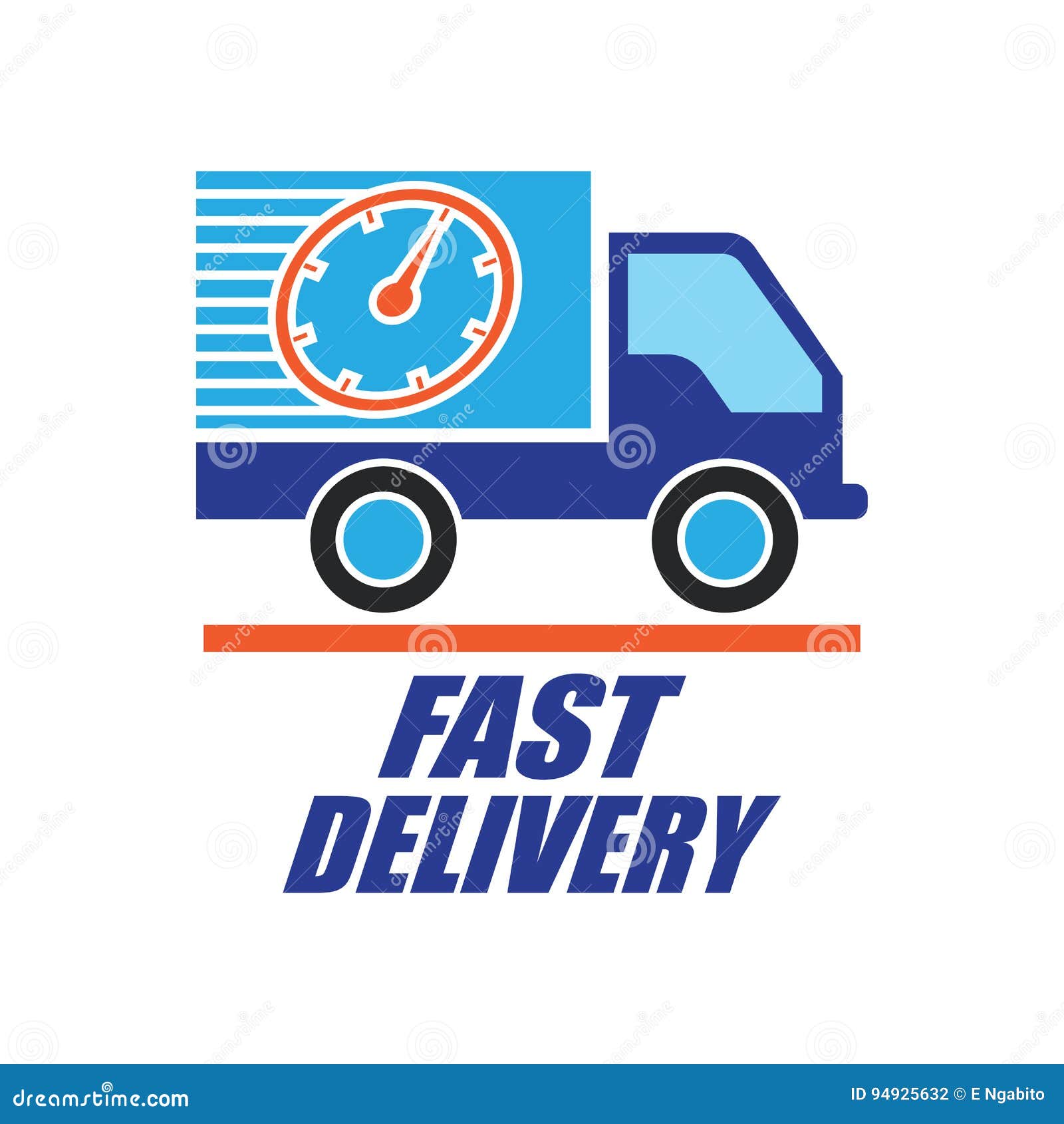 Delivery Concept Free, Fast, Food Delivery Vector Illustration Stock ...