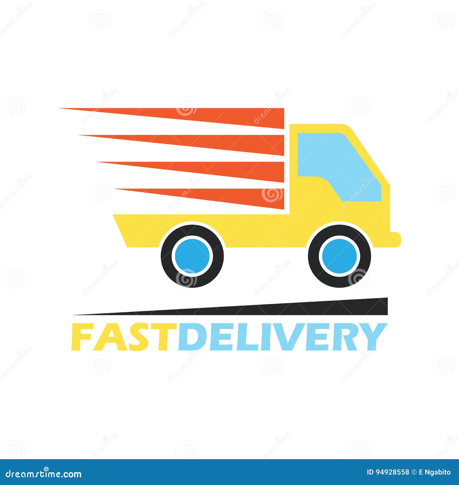 Delivery Concept Free, Fast, Food Delivery Vector Illustration Stock ...