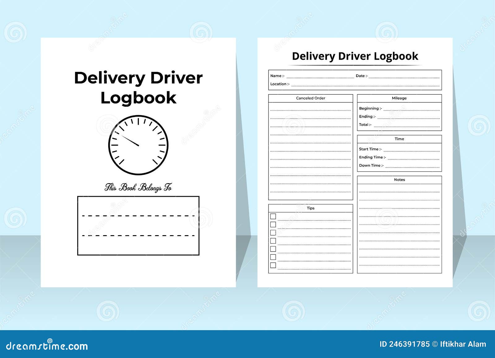 Truck Mileage Tracker KDP Interior