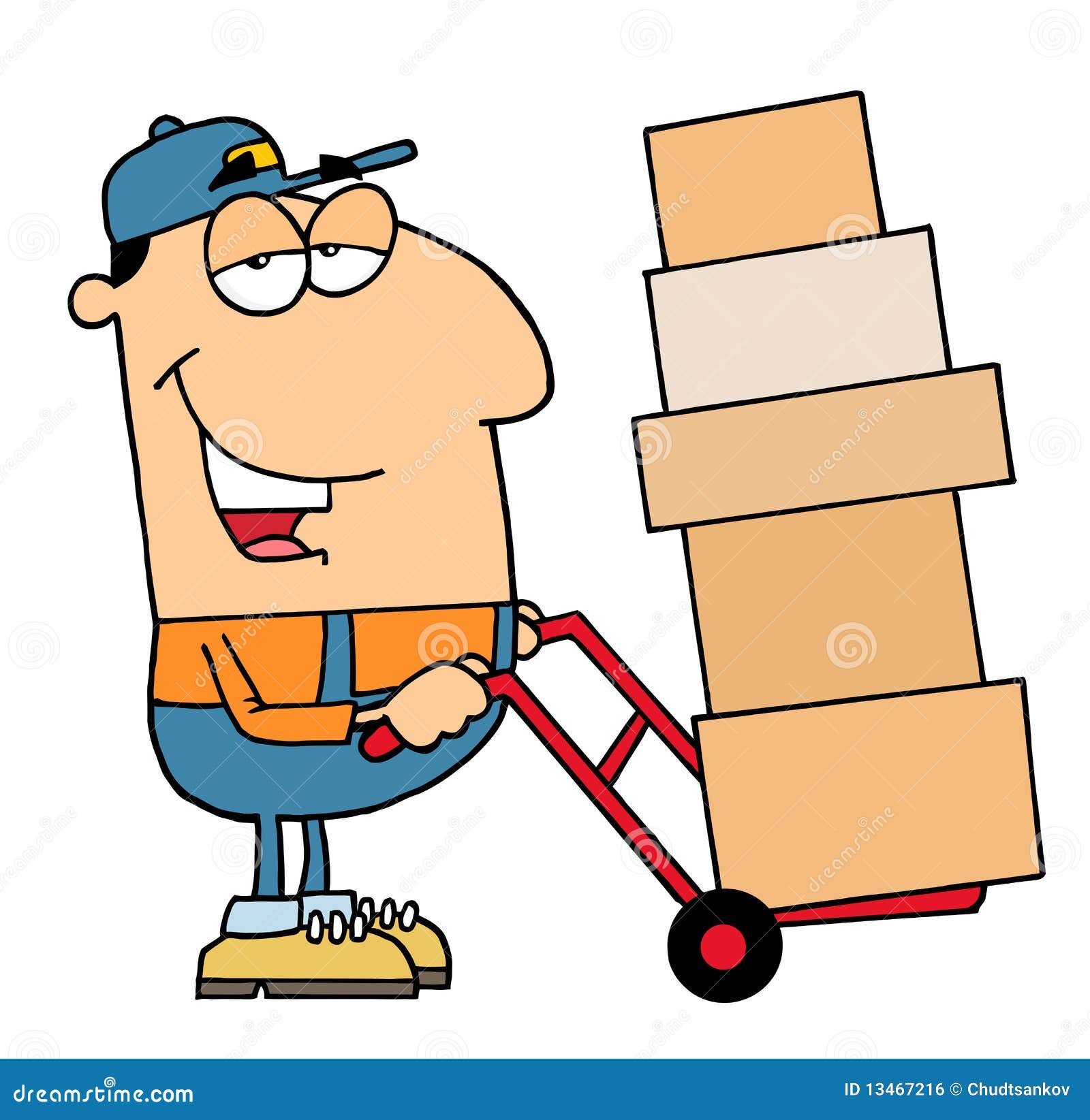 Delivery Man Stock Vector Illustration Of Artwork Clip 13467216