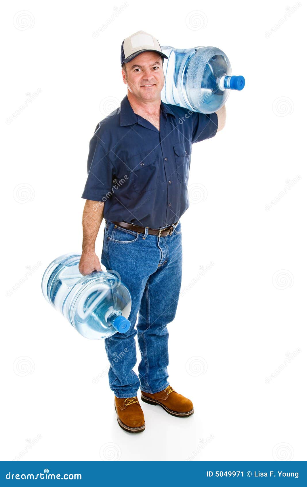 delivery man carrying water