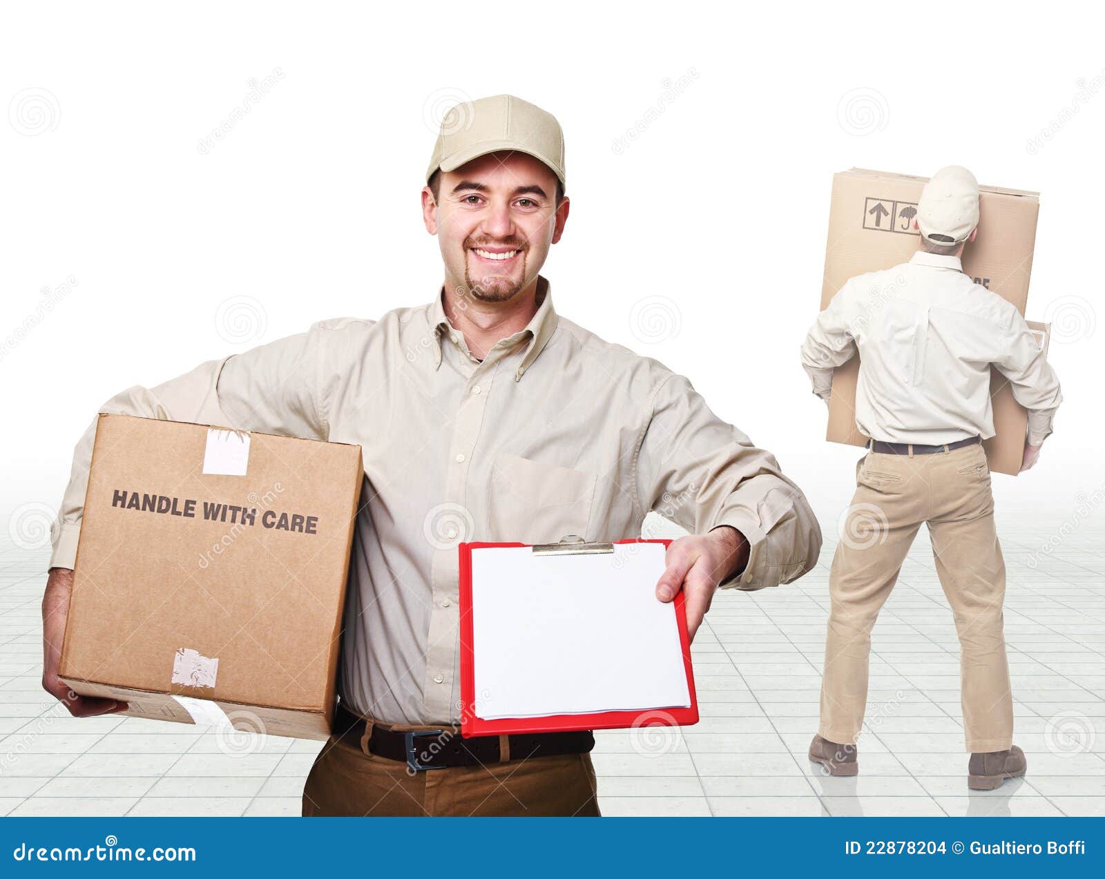 Delivery man at work stock photo. Image of brown, industry 22878204