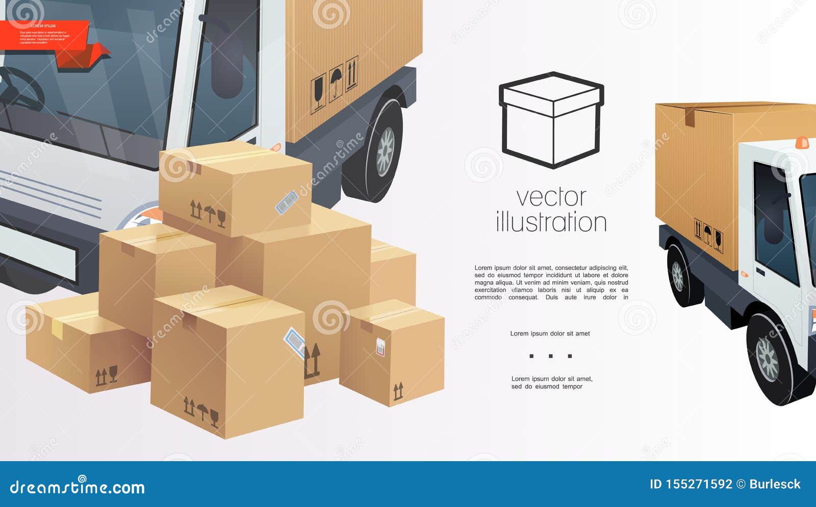 Delivery and Packaging Service Concept Stock Vector Illustration of