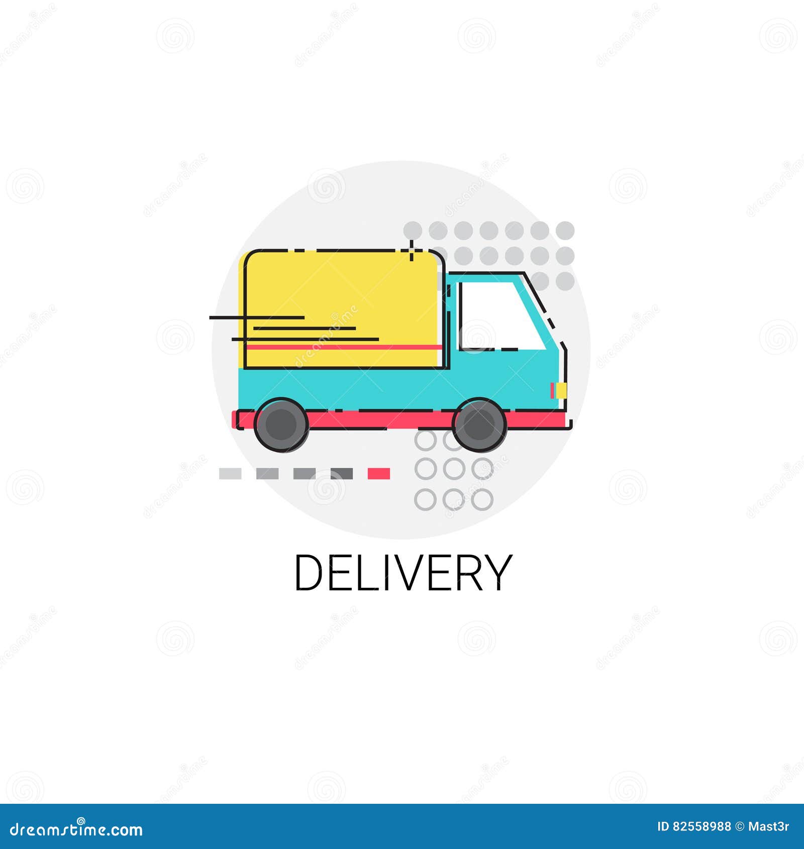 Delivery Service Truck Icon Web Stock Vector - Illustration of online ...