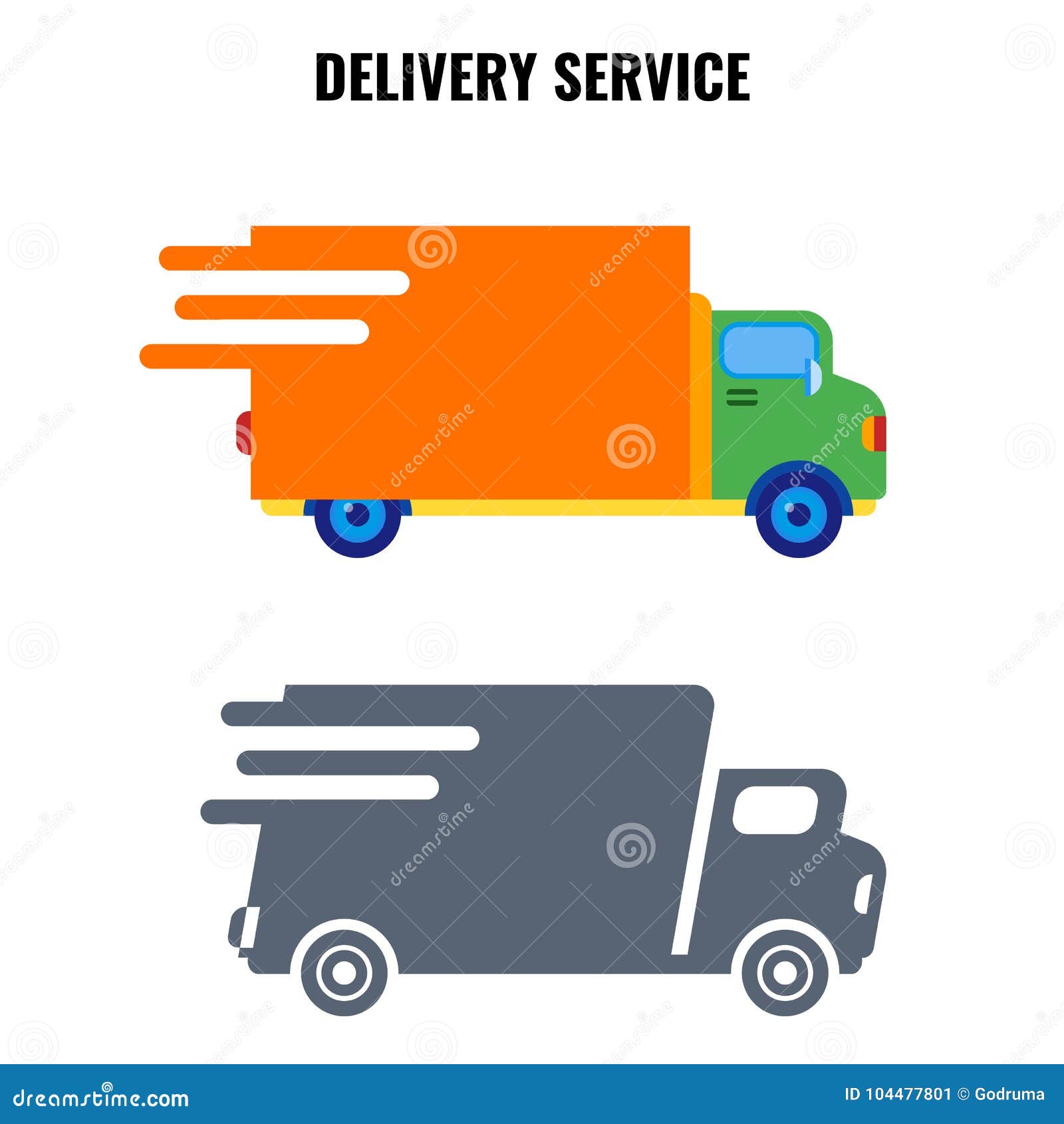 Delivery Service Very Quick Vans on Vector Illustration Stock Vector ...