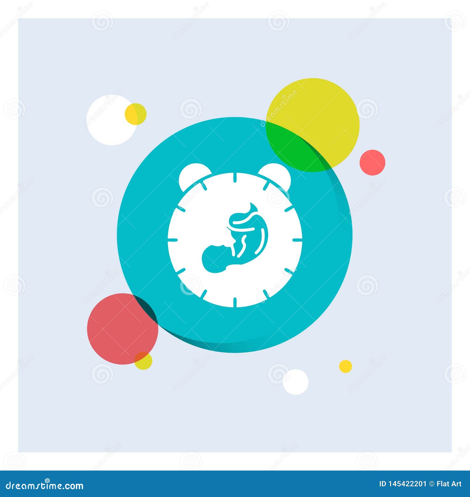 delivery, time, baby, birth, child white glyph icon colorful circle background