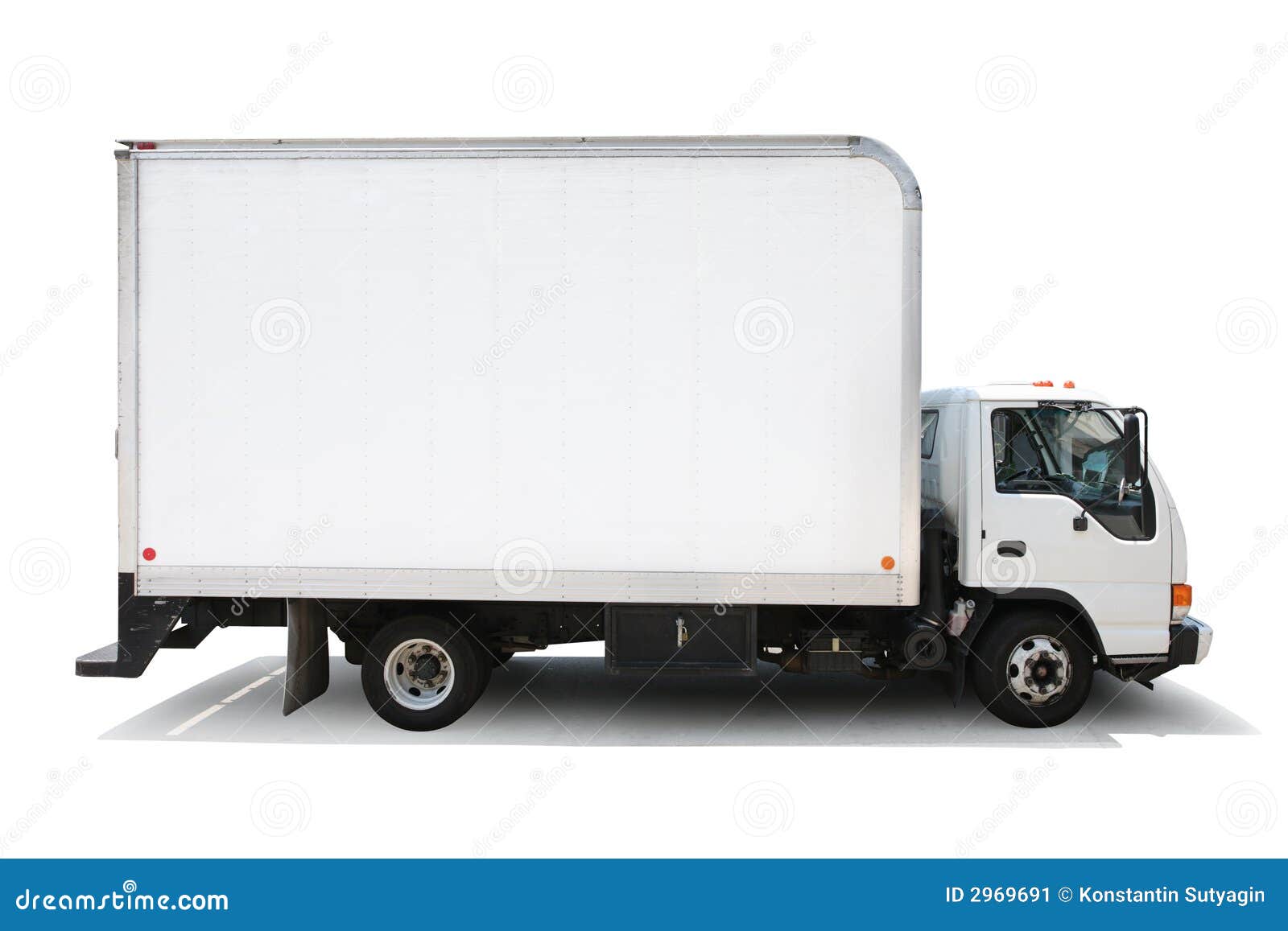 Delivery Truck Isolated White Stock Image  Image of shipping, moving: 2969691