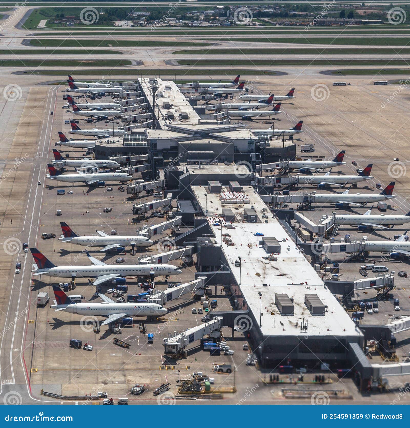 Delta Airlines Hub at AtlantaHartsfield Jackson Airport Editorial