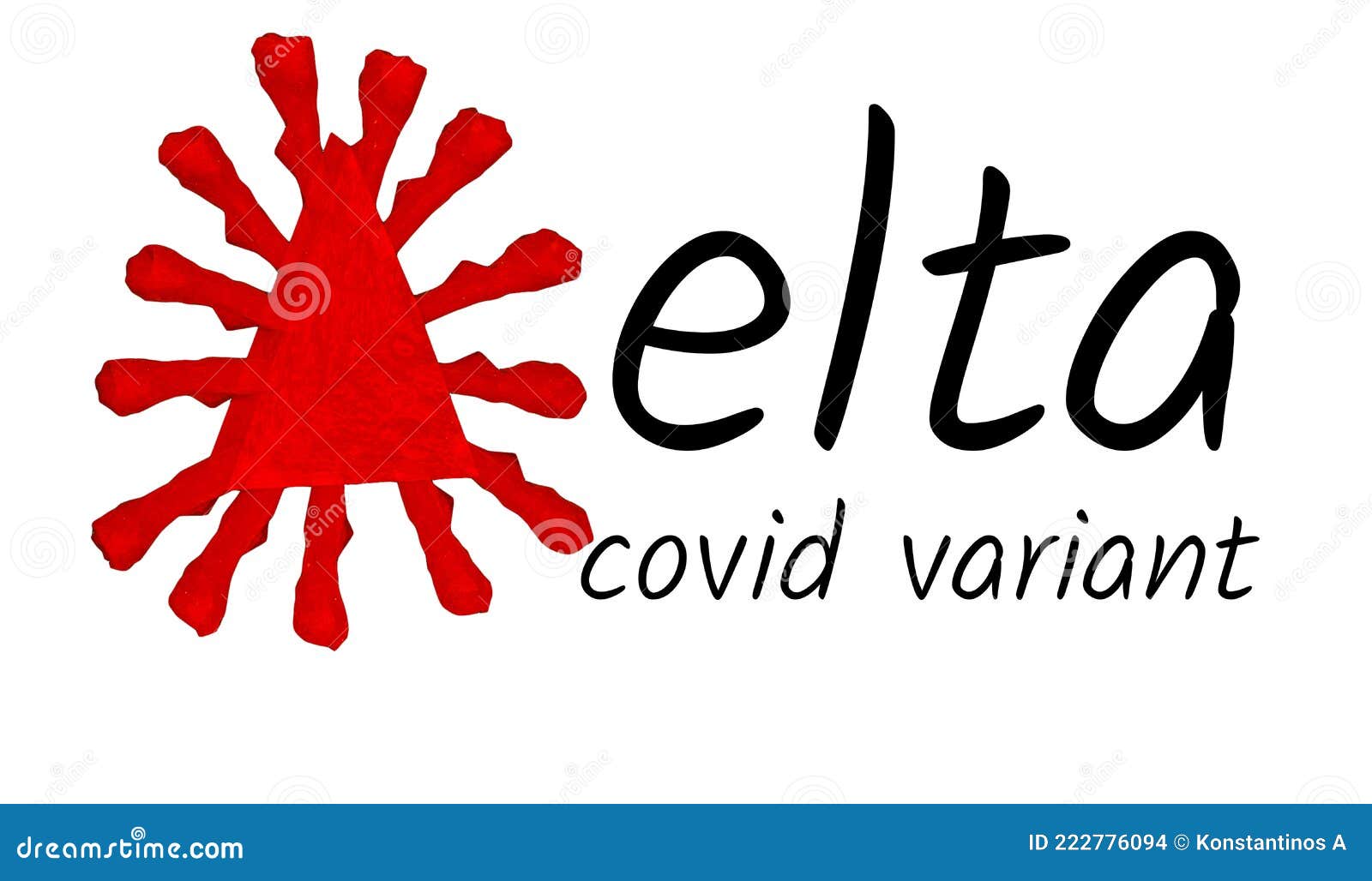 delta covid variant covid-19 - 3d rendering