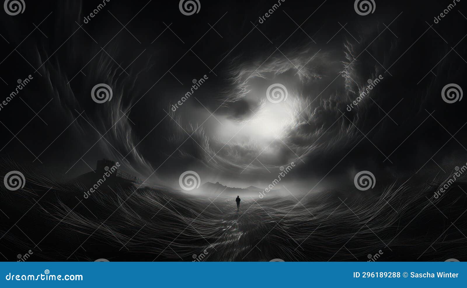 ephemeral gaze: abstract black and white motion blur