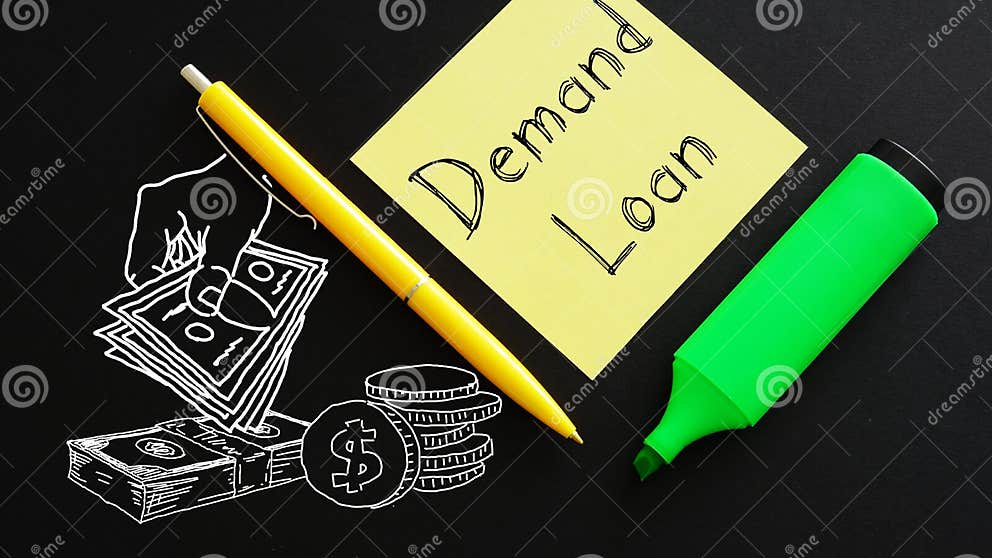 Demand Loan is Shown on the Photo Using the Text Stock Photo Image of