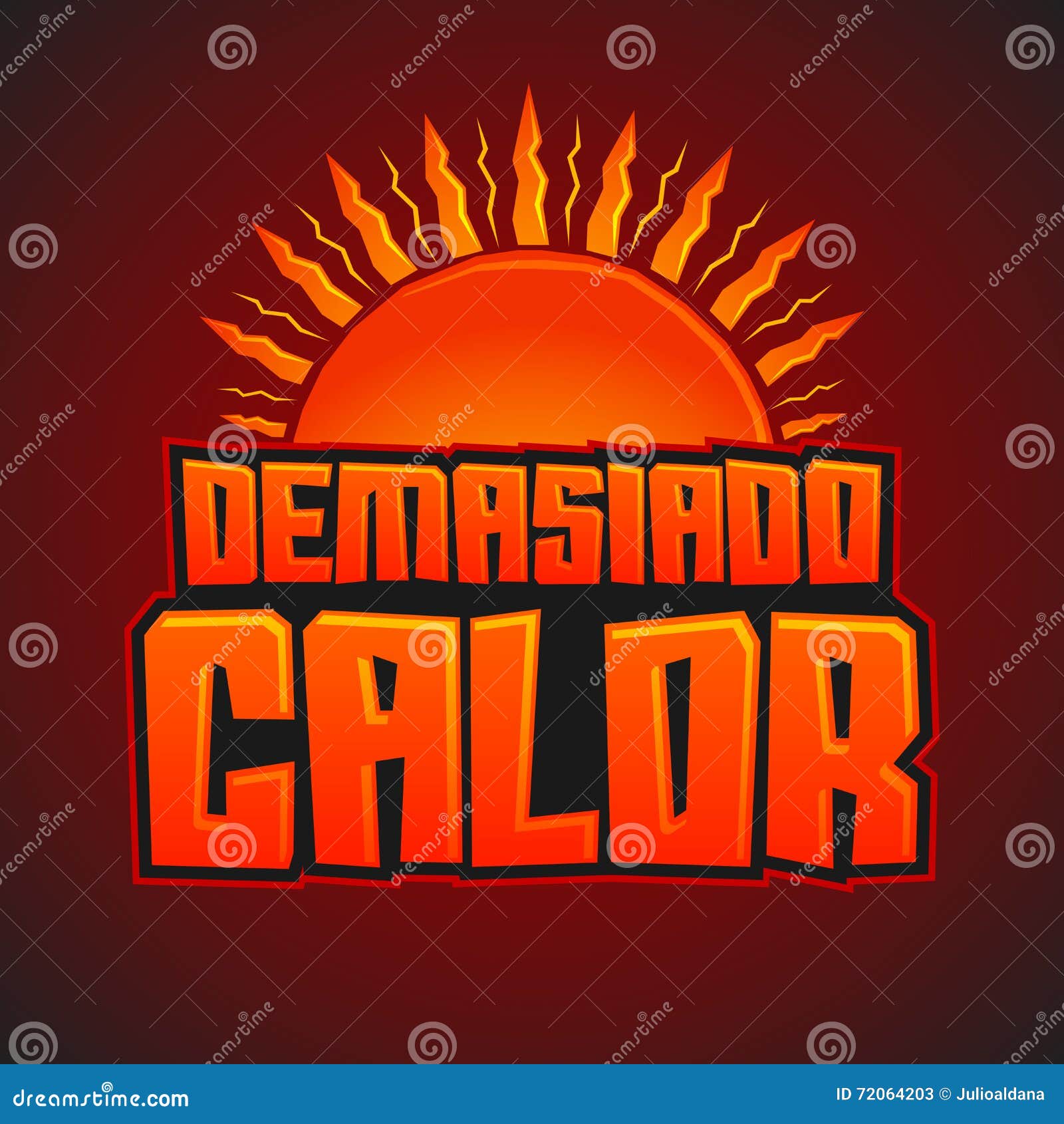 demasiado calor - too much heat spanish text