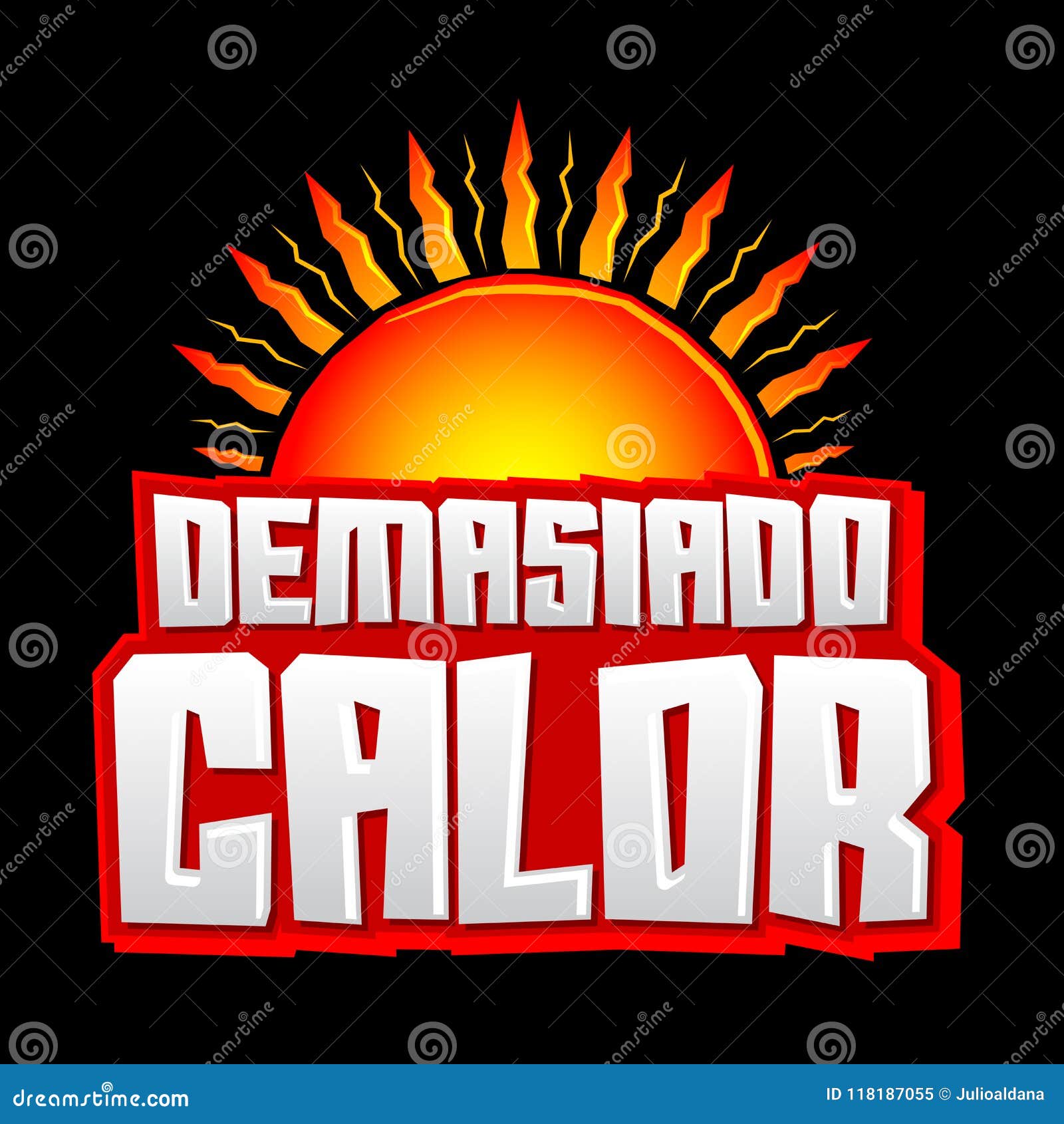 demasiado calor, too much heat spanish text