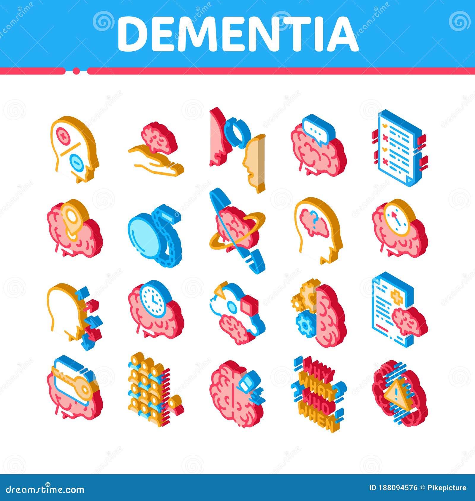 Dementia Brain Memory Problem Head Neurology Health Loss Concept